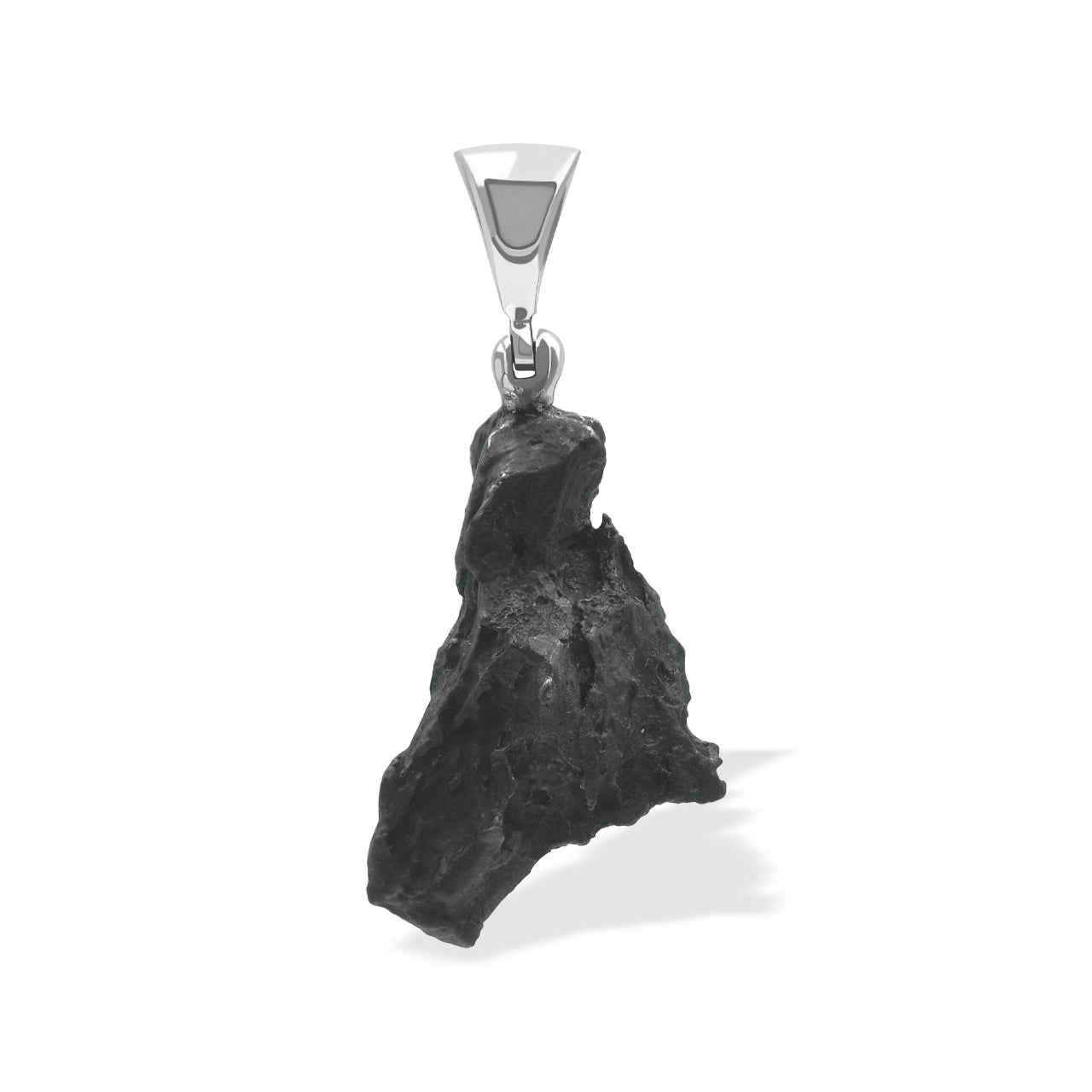 Sikhote Alin Meteorite Nugget Pendant in Sterling Silver