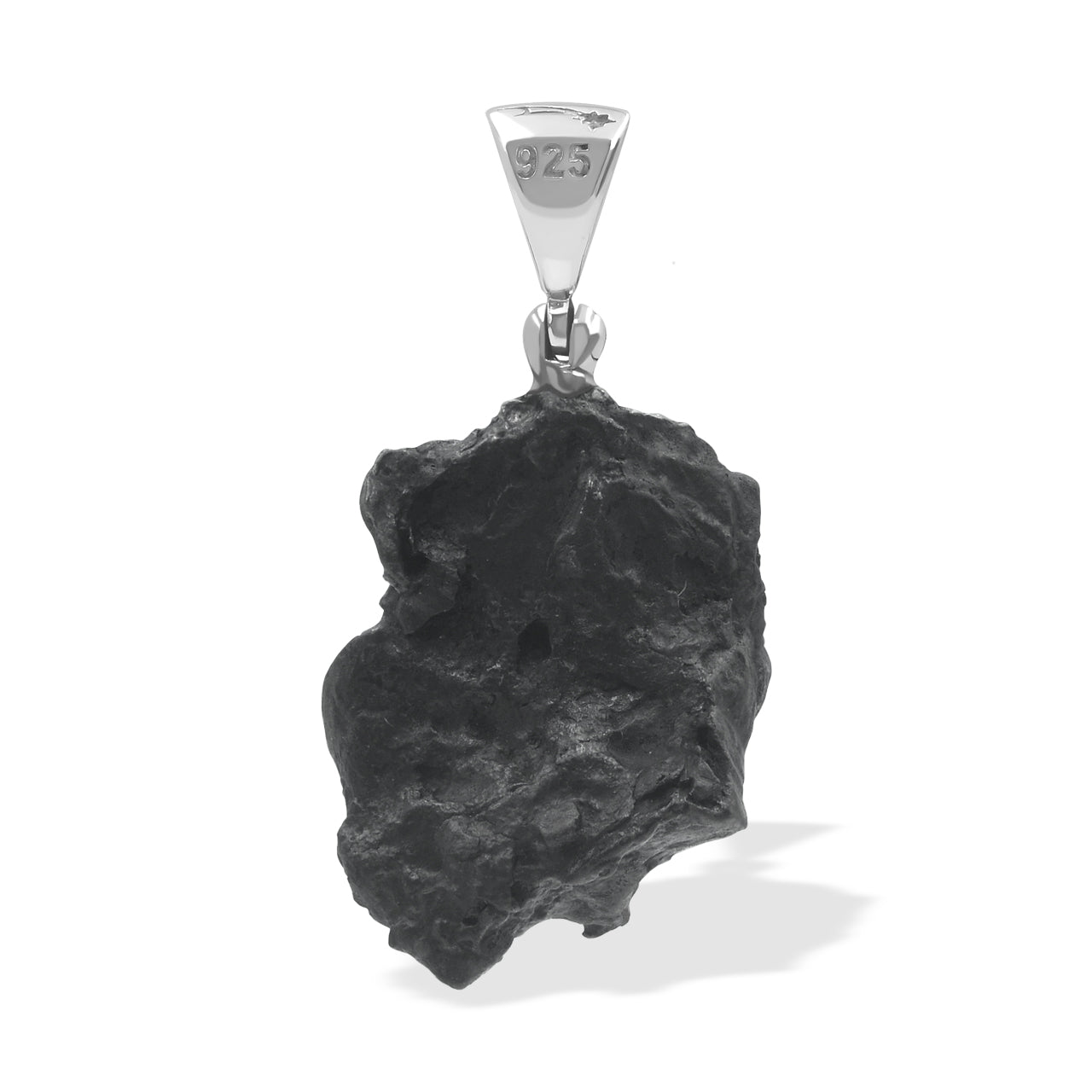 Sikhote Alin Meteorite Nugget Pendant in Sterling Silver