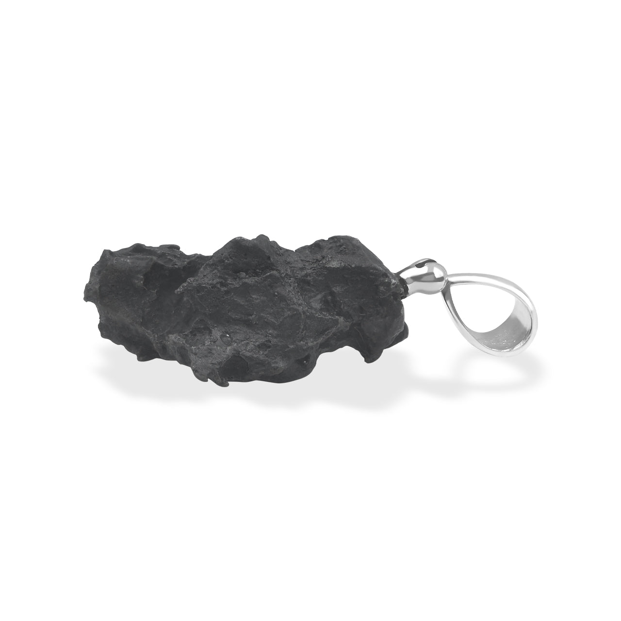 Sikhote Alin Meteorite Nugget Pendant in Sterling Silver