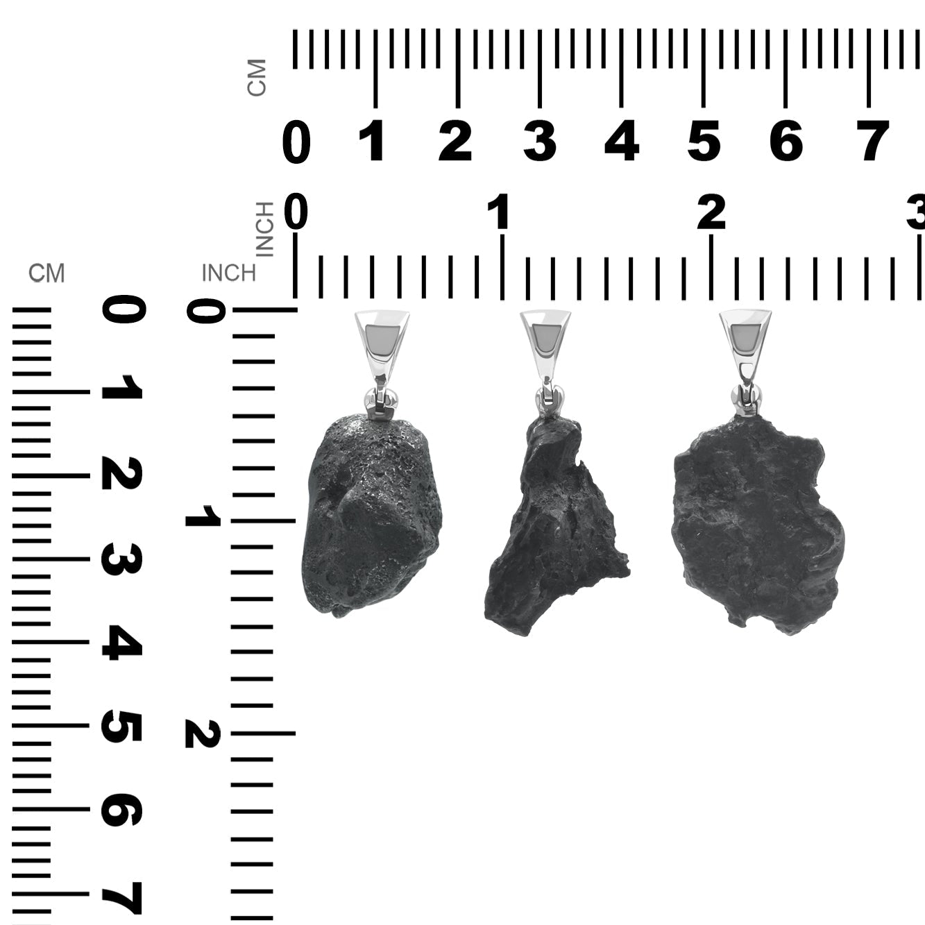 Sikhote Alin Meteorite Nugget Pendant in Sterling Silver