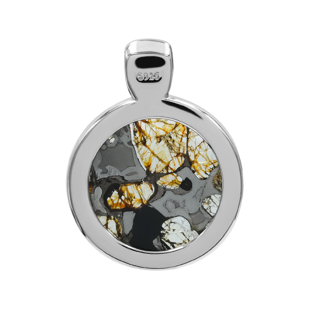 Sericho Pallasite Round 18mm Medallion Style Pendant