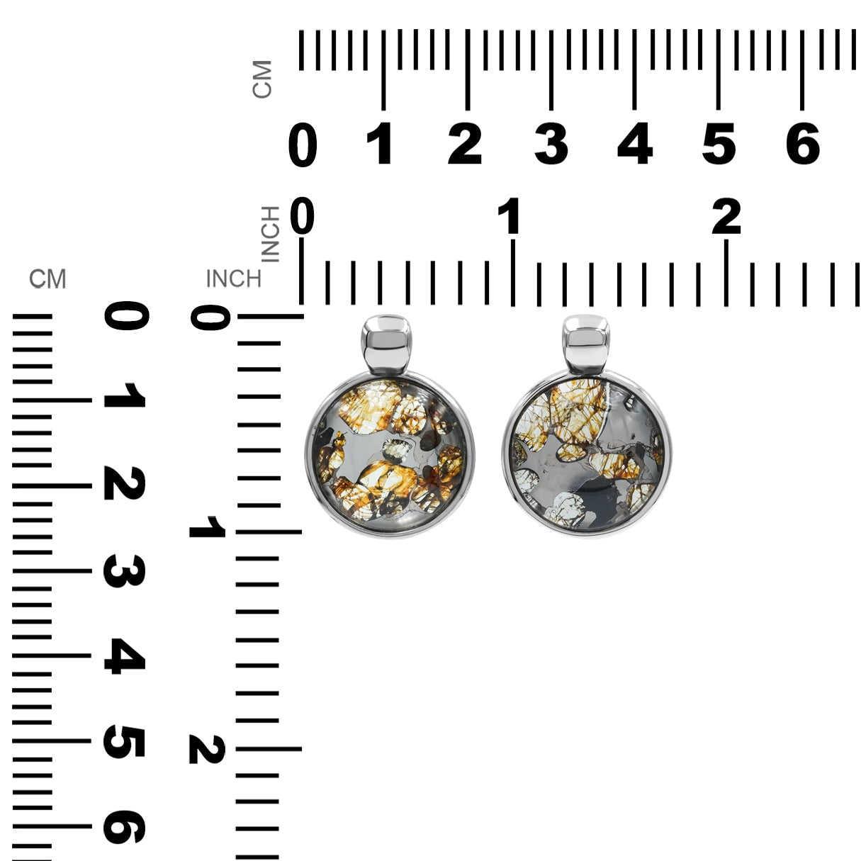 Sericho Pallasite Round 18mm Medallion Style Pendant