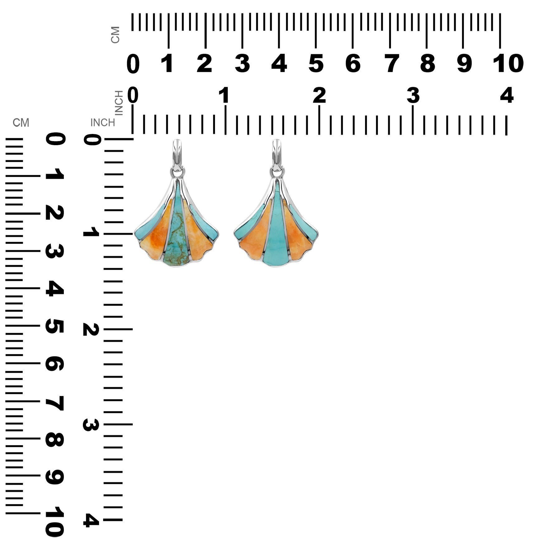 Hermoso colgante de concha de mar con incrustaciones de ammolita de Starborn en plata de ley