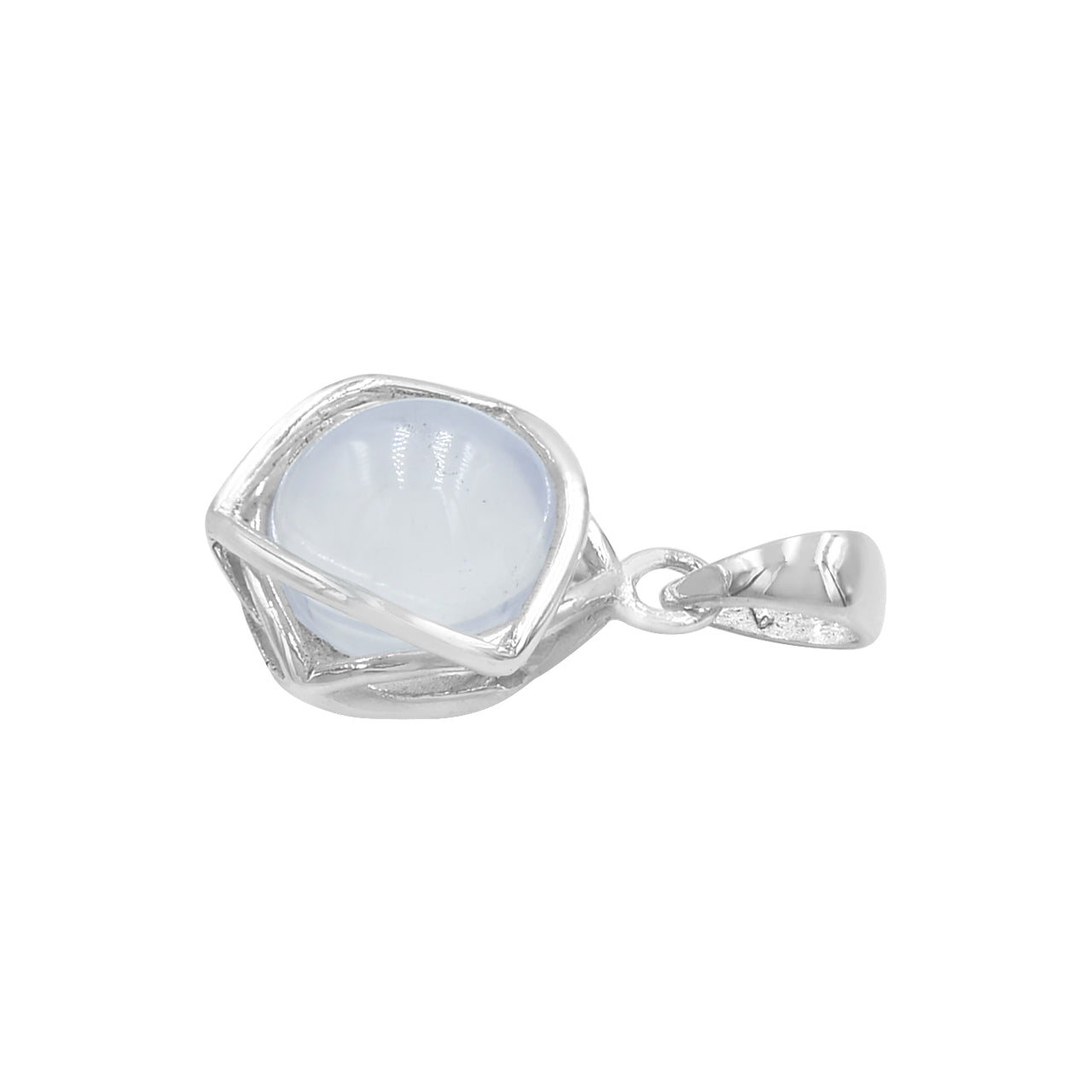 Starborn Edelsteinkugel 6-zackiger Sternanhänger aus Sterlingsilber