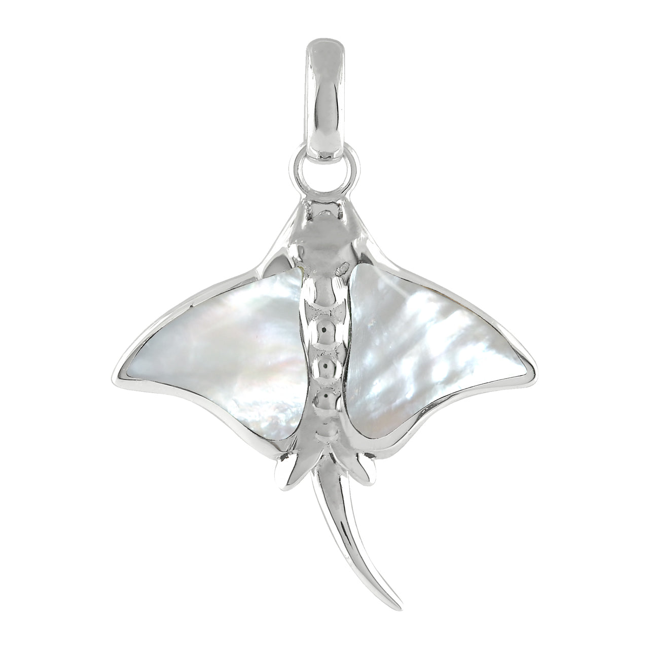 Starborn Manta Ray Gemstone Pendant in Sterling Silver
