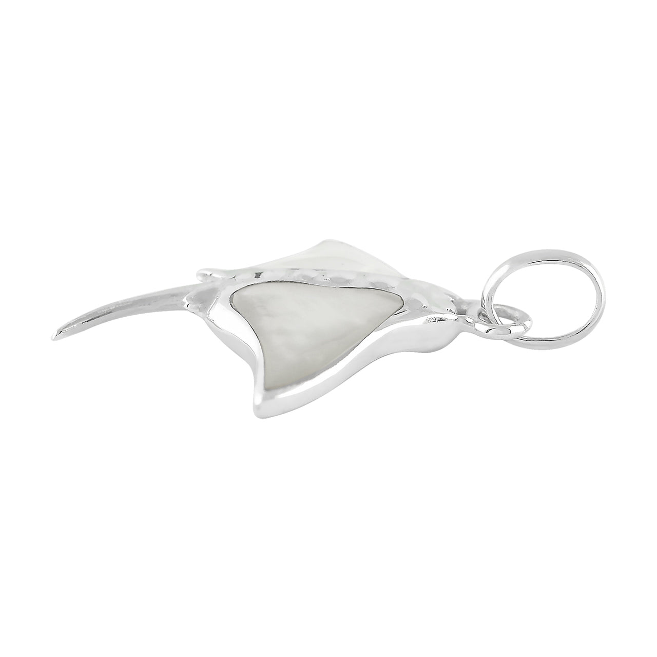 Starborn Shell Manta Ray Pendant in Sterling Silver