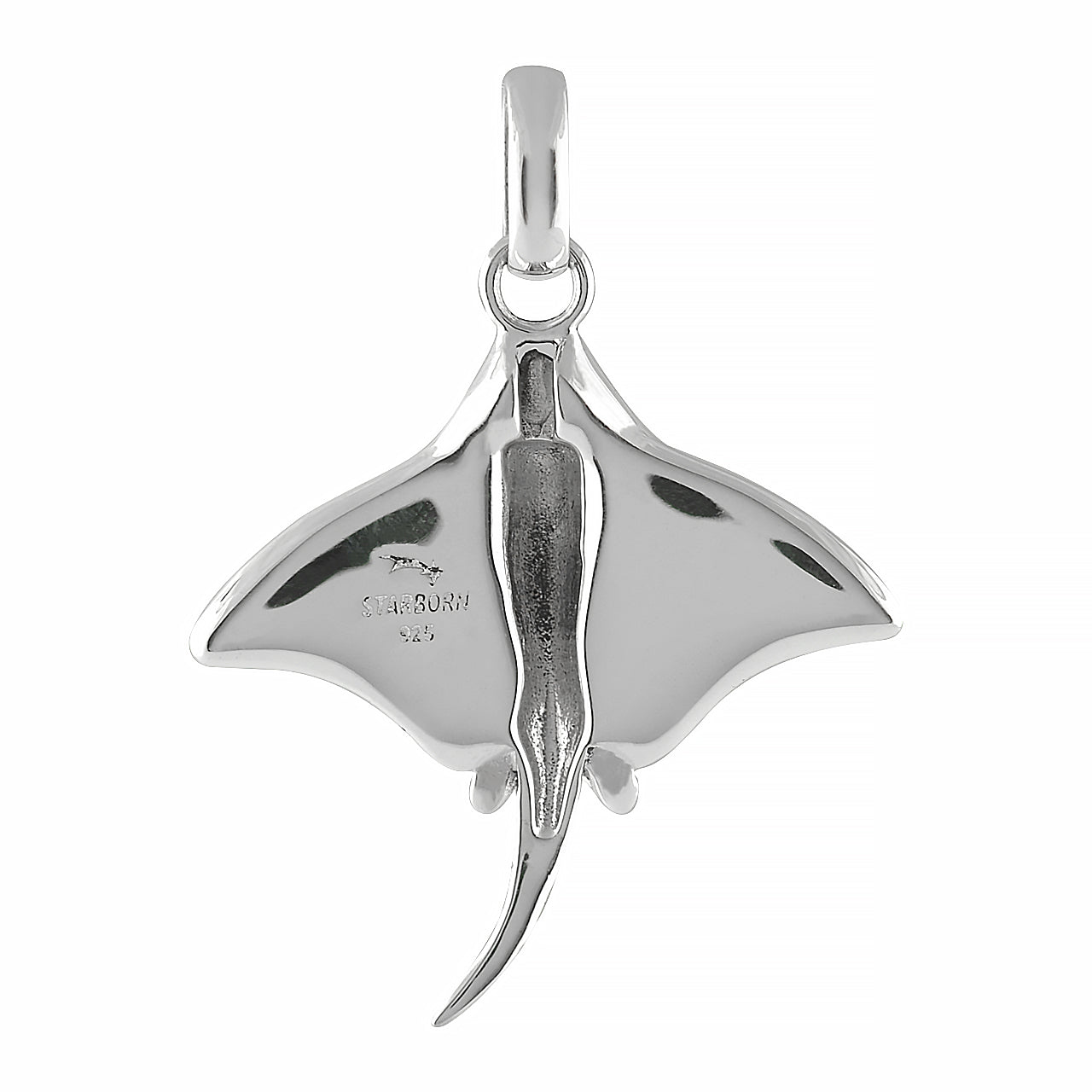Starborn Shell Manta Ray Pendant in Sterling Silver