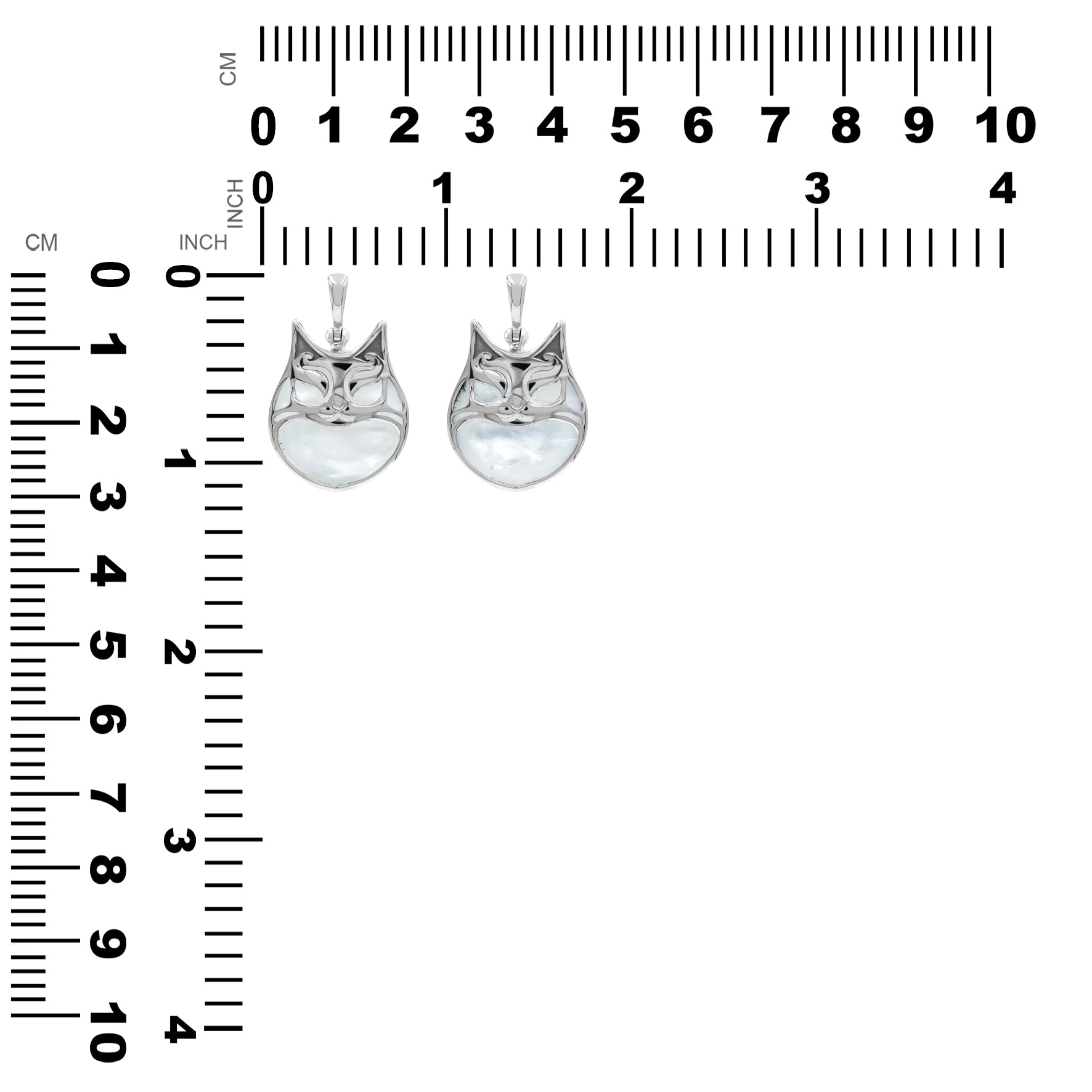 Starborn Gemstones within Cat Mask Pendant in Sterling Silver