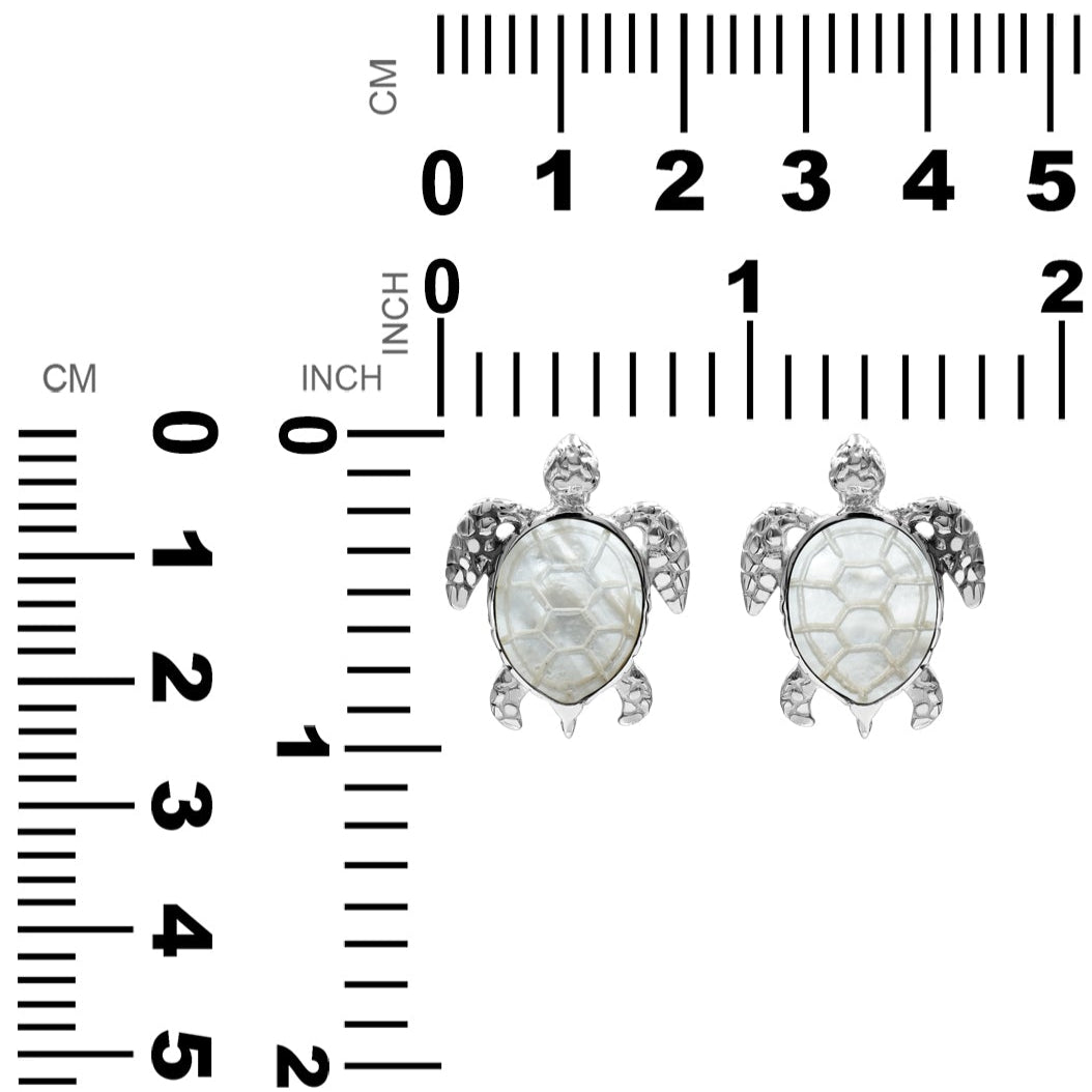 Starborn Carved Sea Turtle Pendant in Fine Sterling Silver