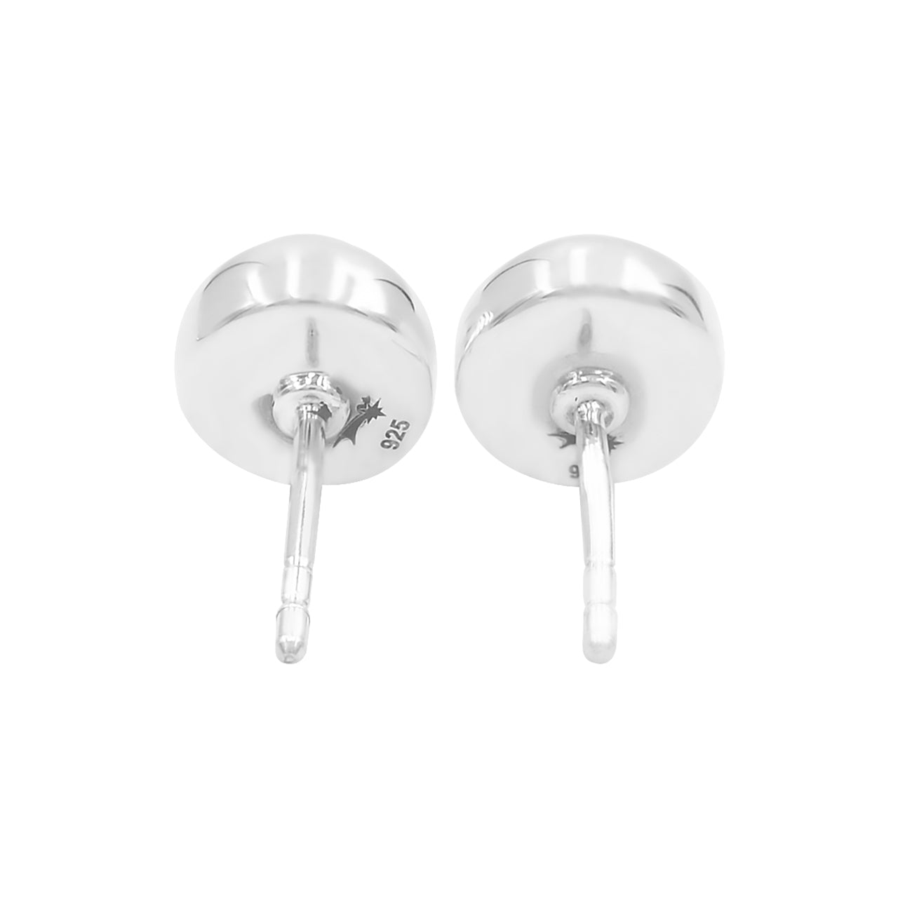 Starborn Morganite Round Post Earrings in Sterling Silver