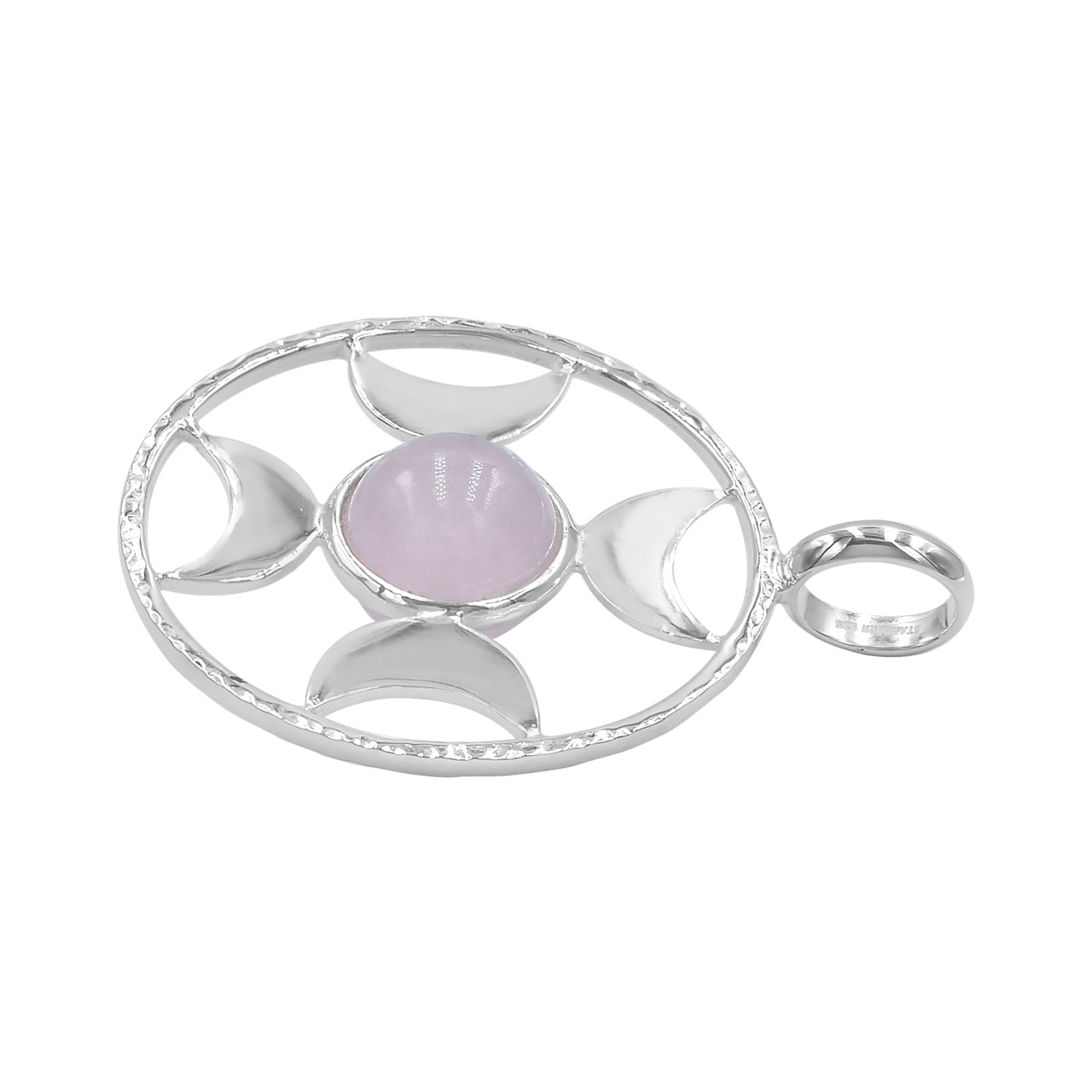 Colgante con esfera de luna creciente direccional Starborn (grande) en plata de ley