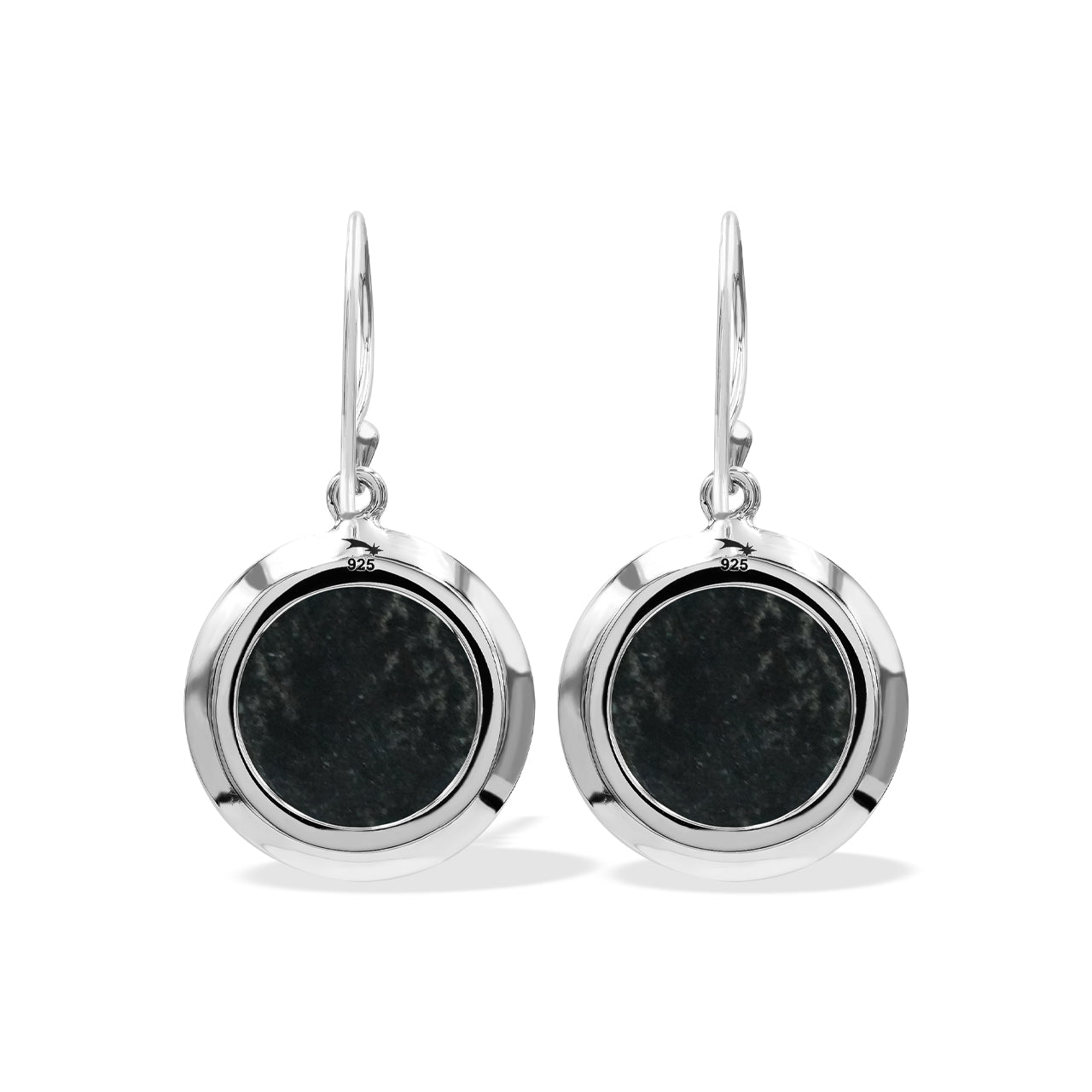 Starborn Ohrring im Medaillon-Stil mit runden Edelsteinen, 15 mm, aus Sterlingsilber, Größe S