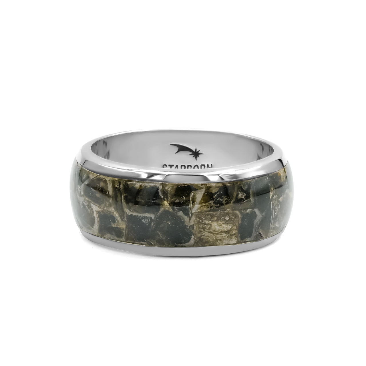 Golden Muscovite One Field Inlay Ring