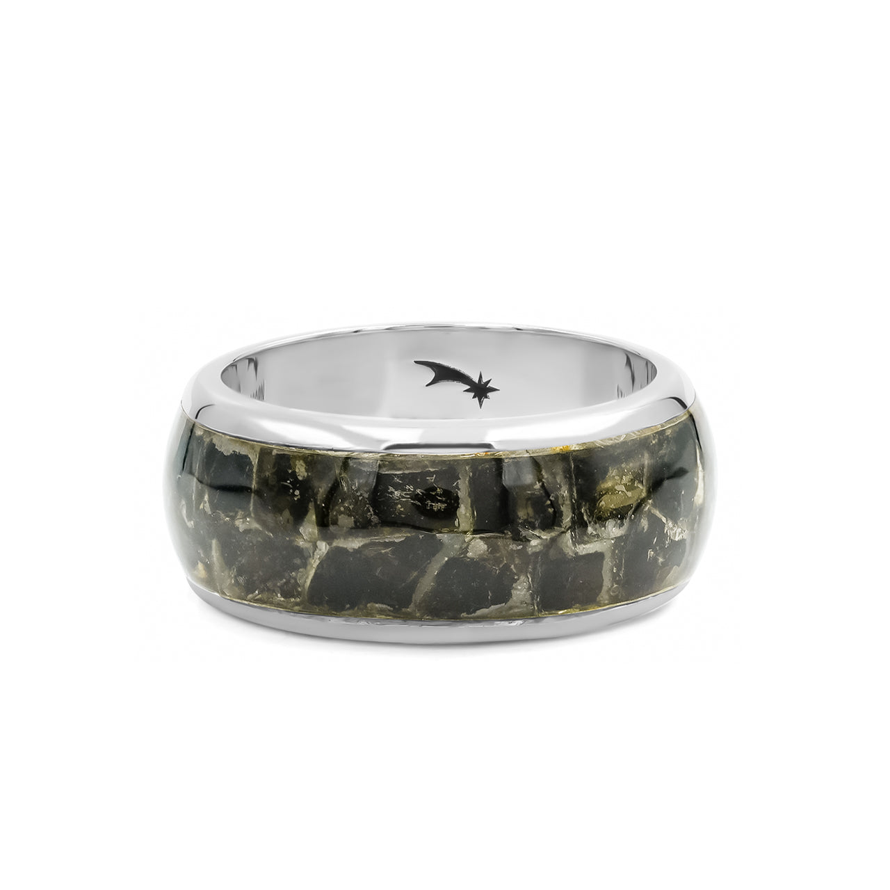 Golden Muscovite One Field Inlay Ring