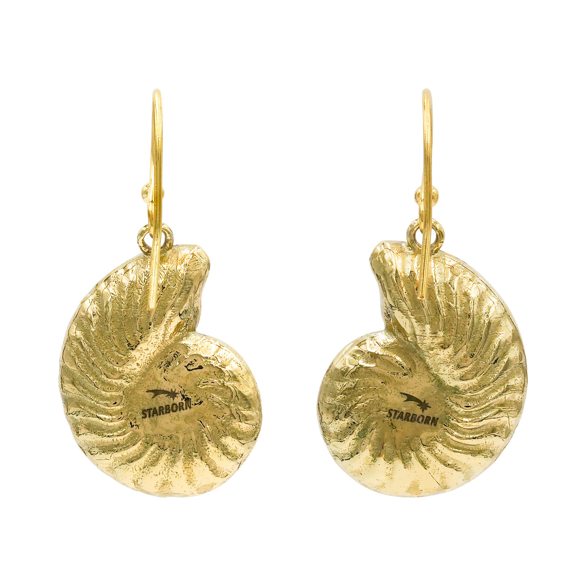 Starborn Cultured Opal Inlay Nautilus Earrings
