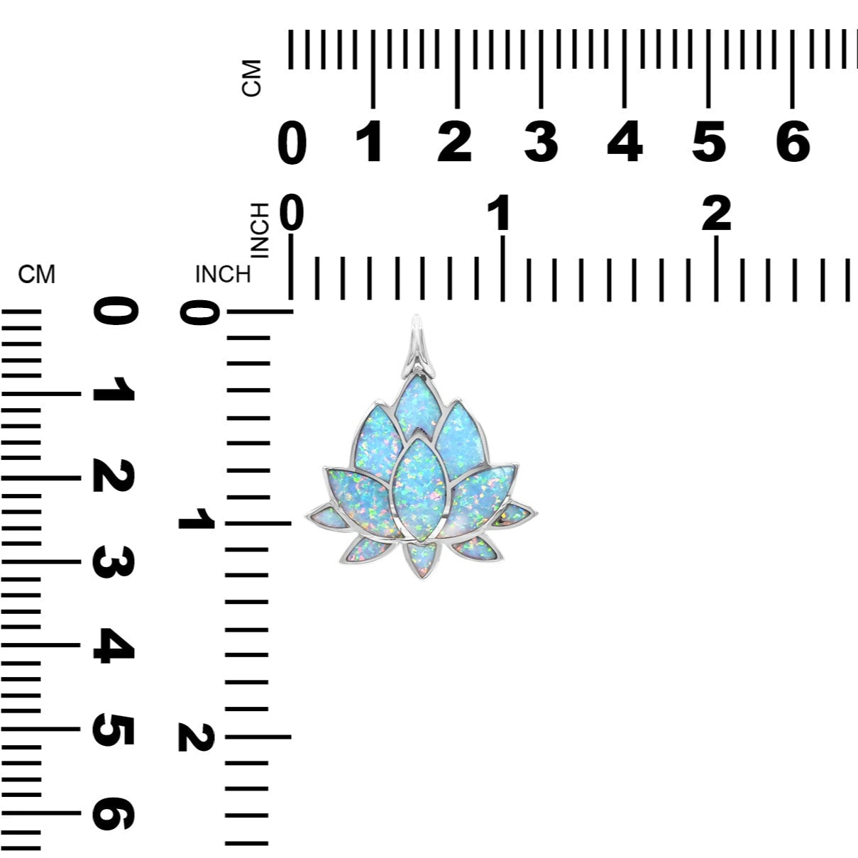 Starborn Bunter Ammolit-Lotus-Anhänger aus Sterlingsilber