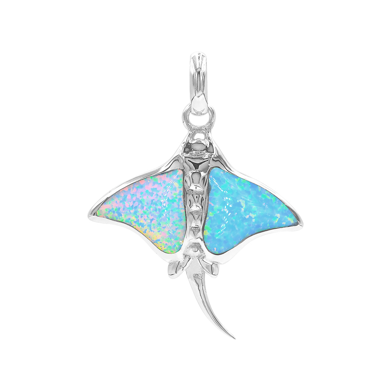 Starborn Manta Ray Cultured Opal Pendant in Sterling Silver