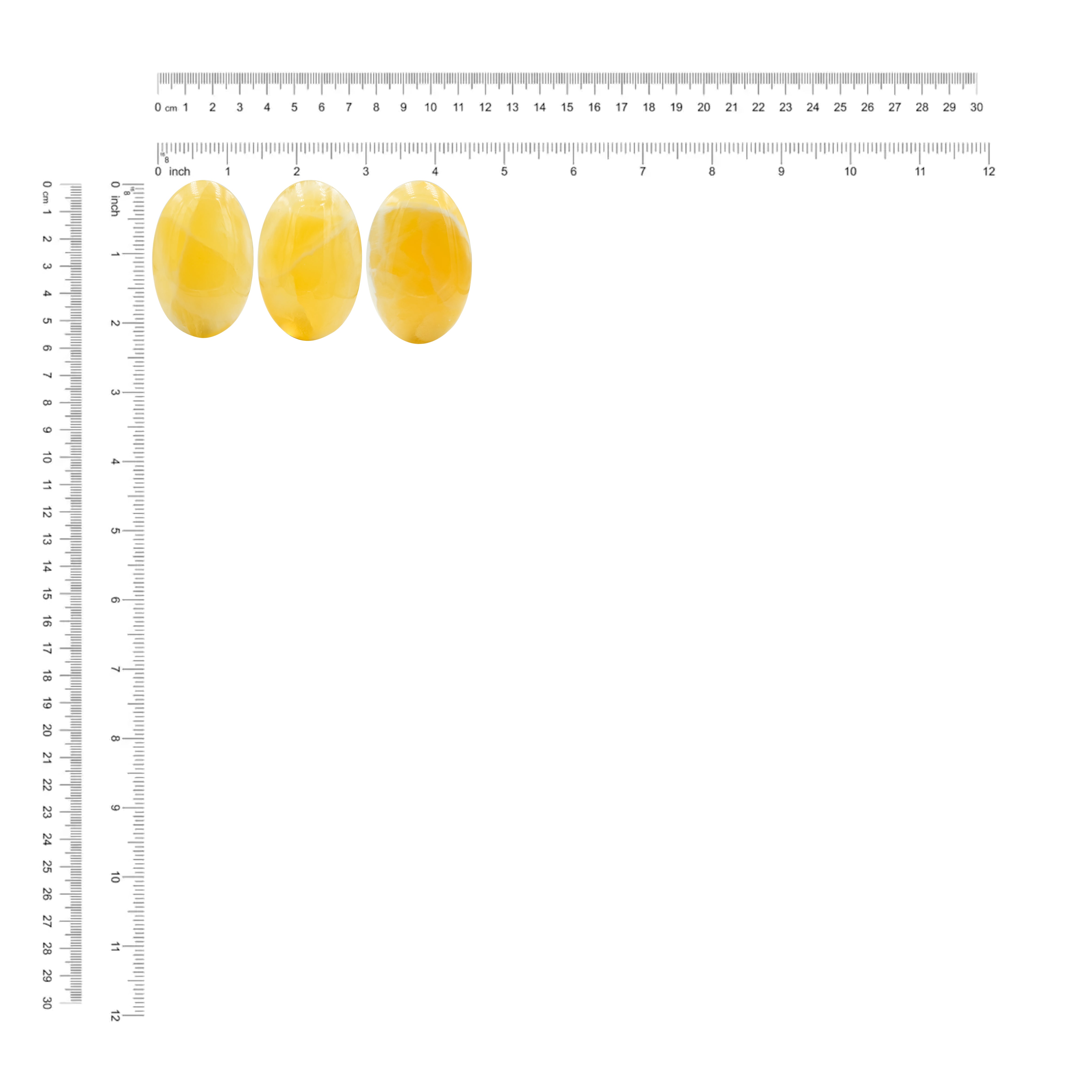 Starborn Orange Calcite Polished Oval Palm Stone - 1 Piece