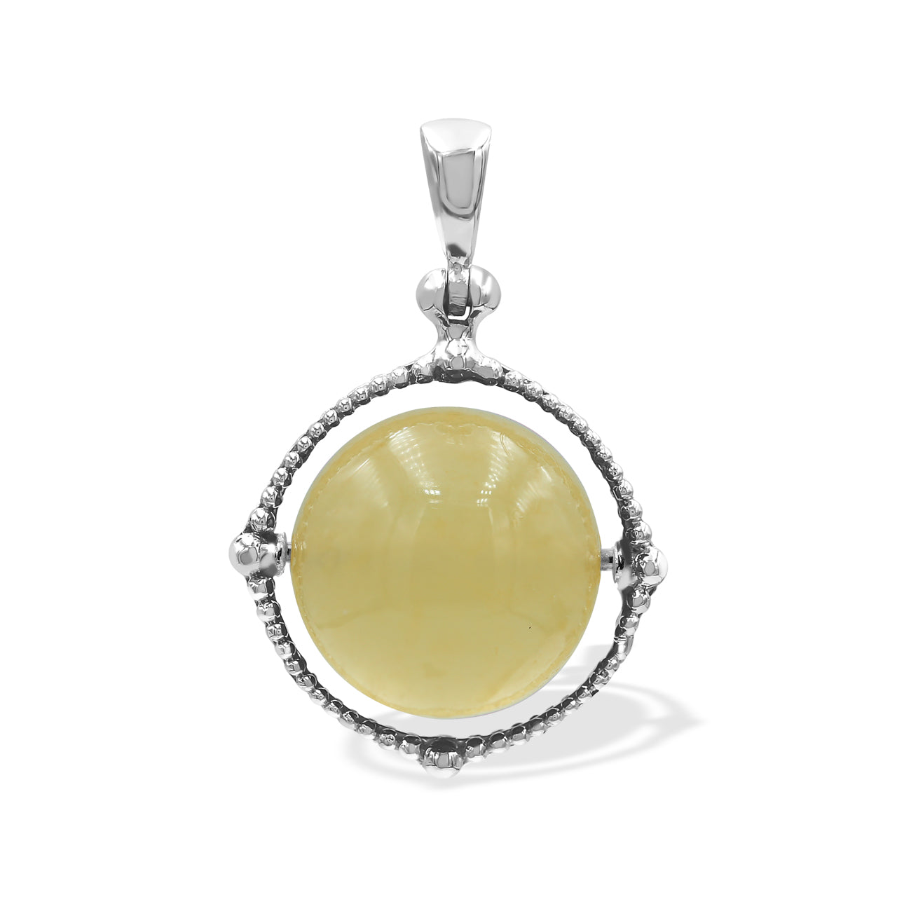 Starborn Edelstein-Anhänger „Drehbare Tastkugel“ aus Sterlingsilber