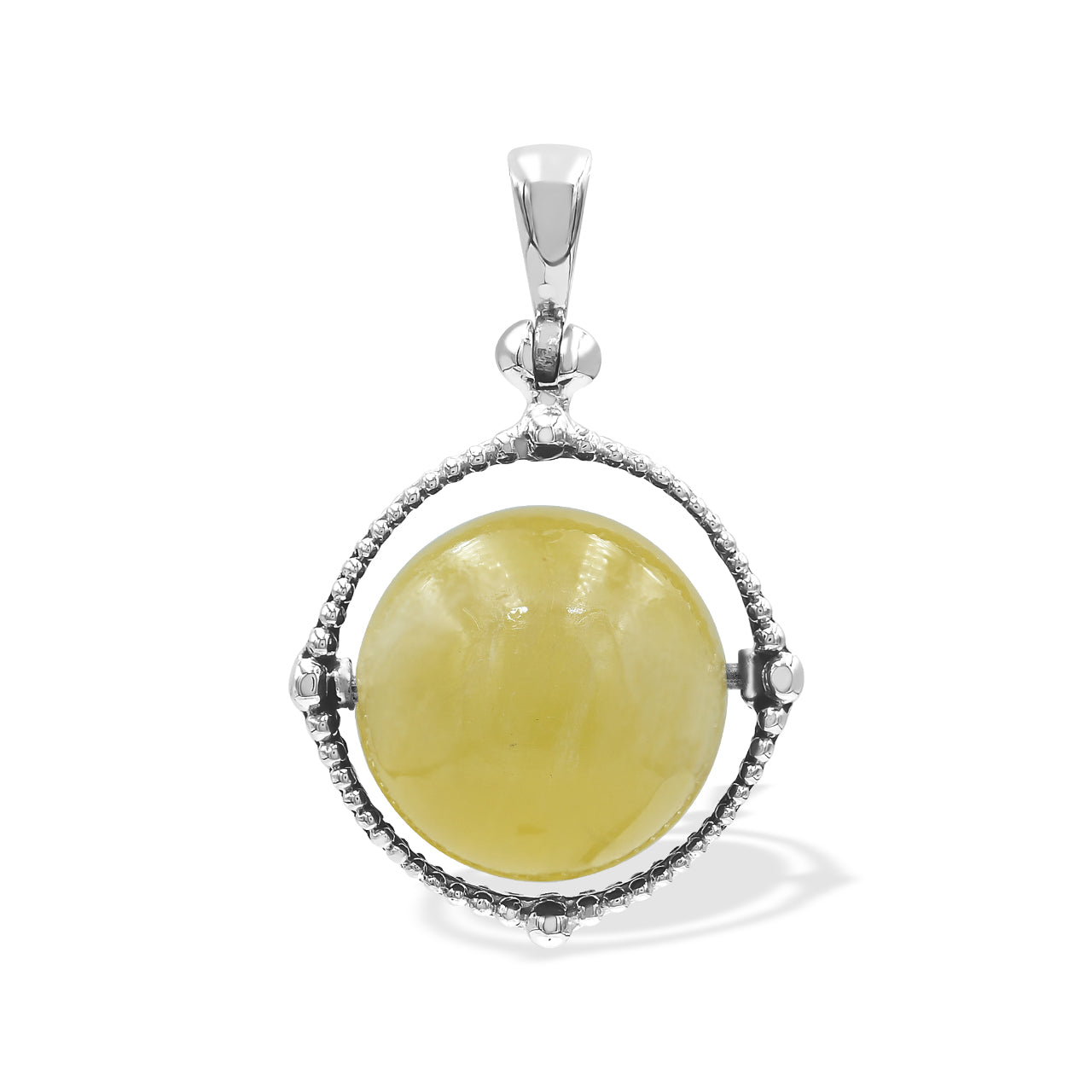 Starborn Edelstein-Anhänger „Drehbare Tastkugel“ aus Sterlingsilber