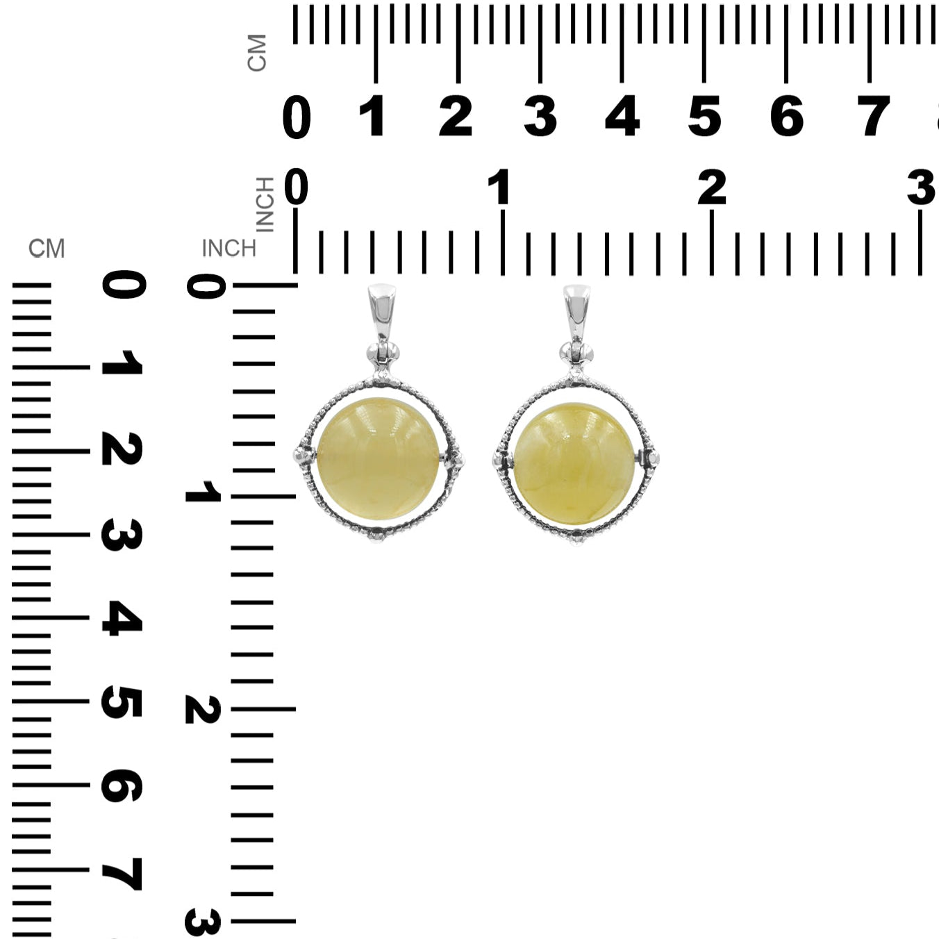 Starborn Edelstein-Anhänger „Drehbare Tastkugel“ aus Sterlingsilber