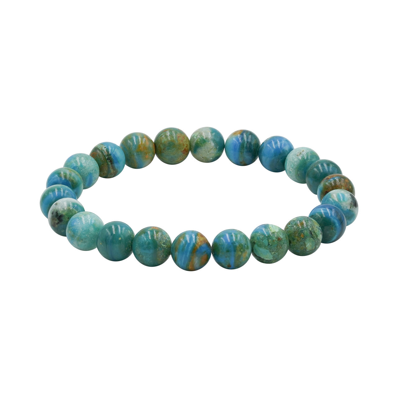 Pulsera elástica de cuentas de ópalo azul peruano Starborn