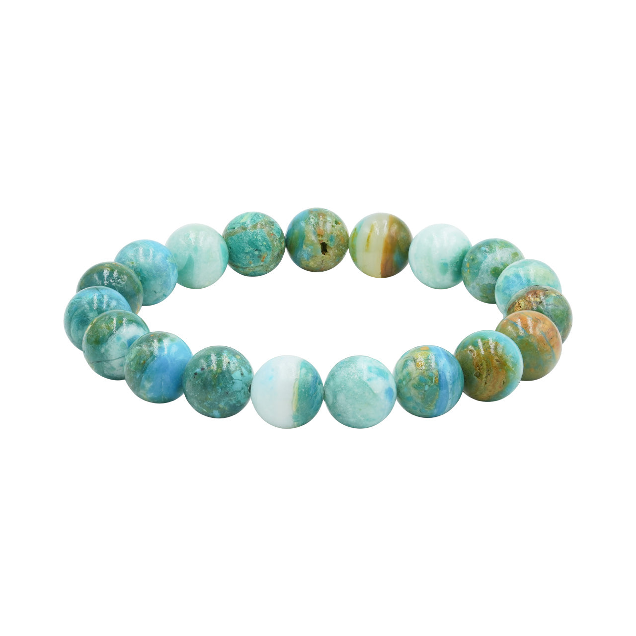 Pulsera elástica de cuentas de ópalo azul peruano Starborn