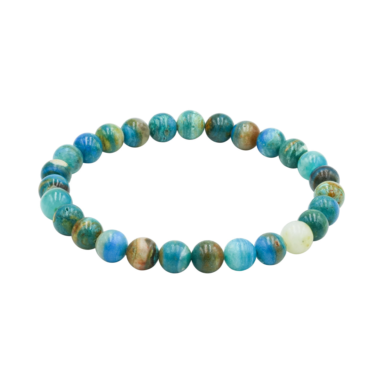Starborn Peruvian Blue Opal Elastic Beaded Bracelet