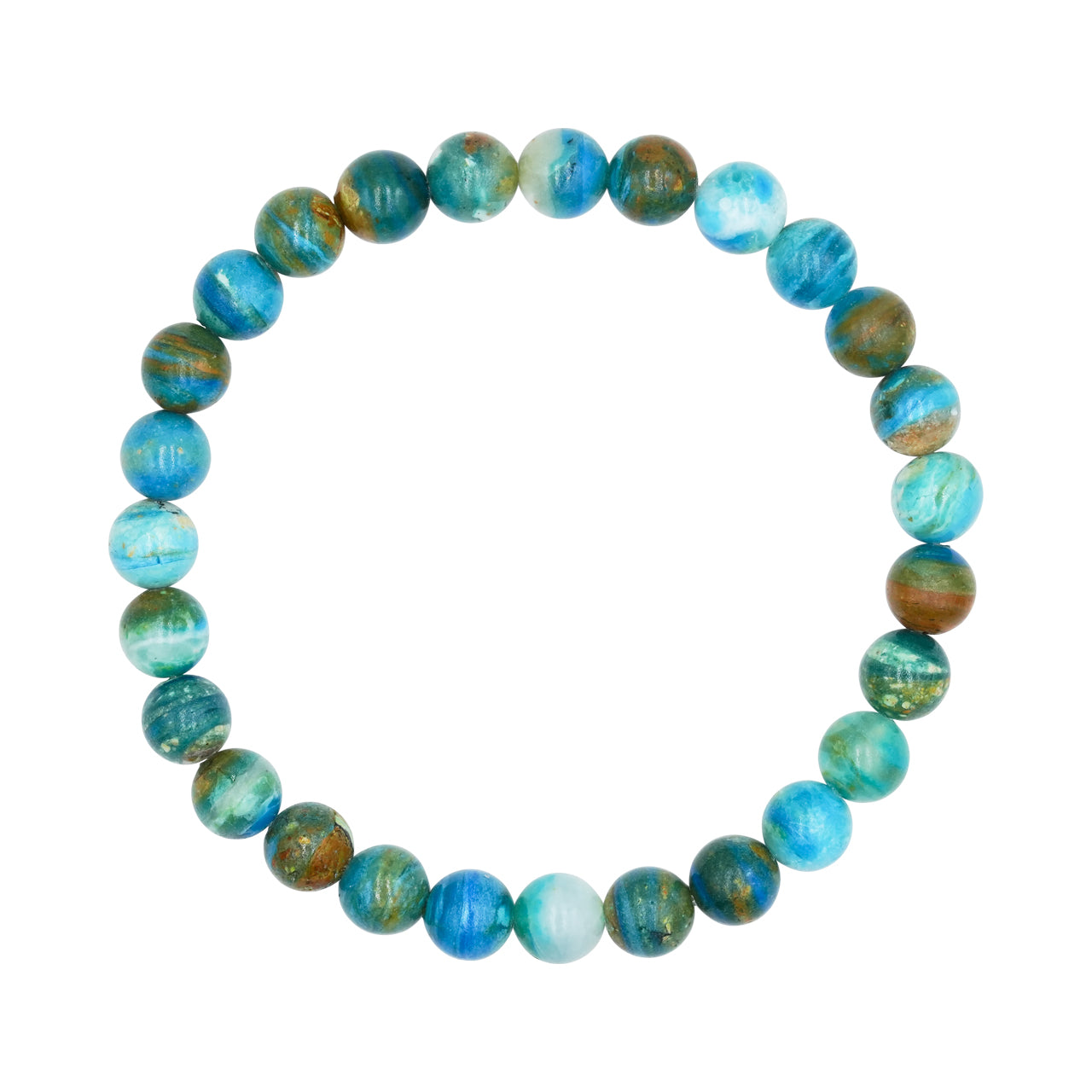 Starborn Peruvian Blue Opal Elastic Beaded Bracelet