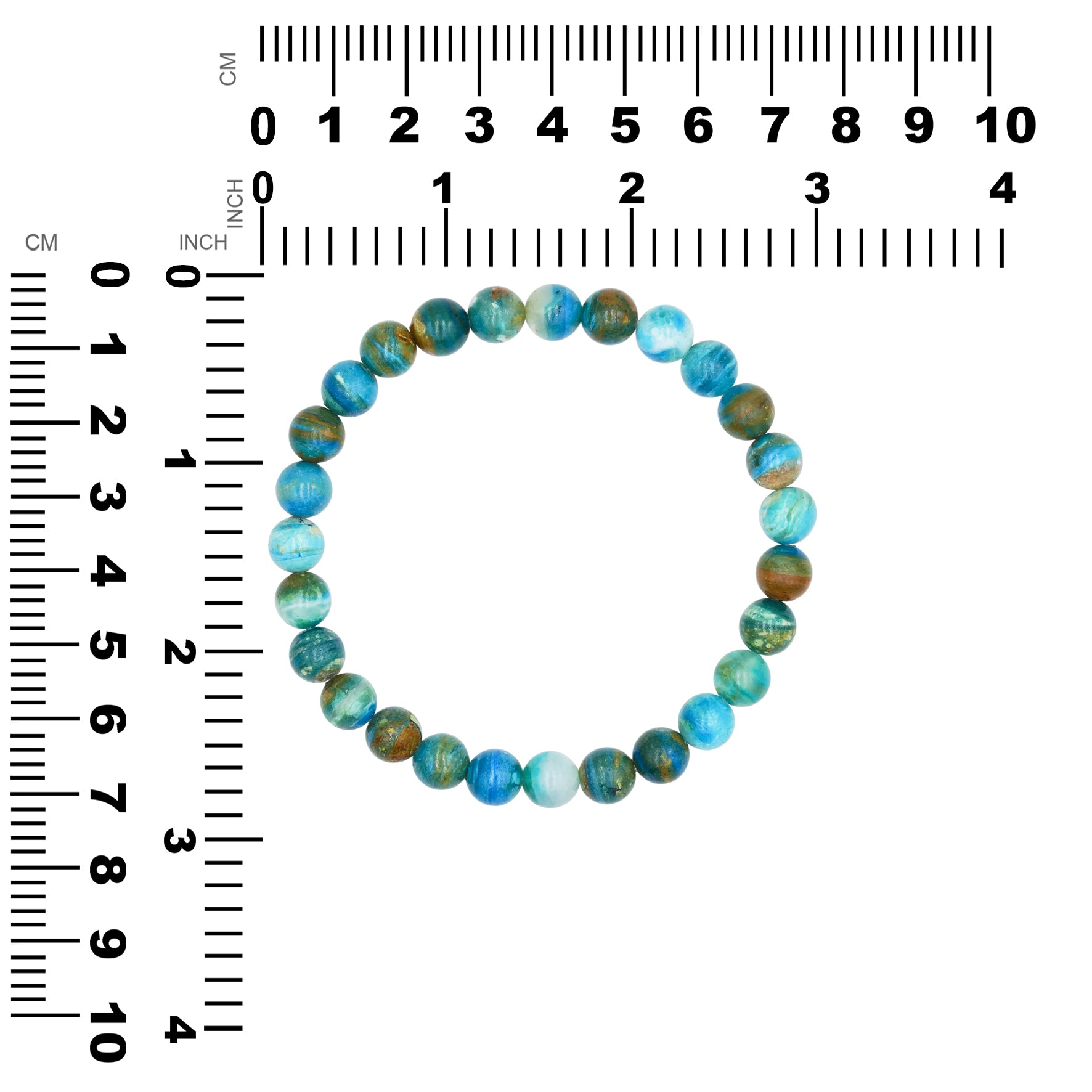 Starborn Peruvian Blue Opal Elastic Beaded Bracelet