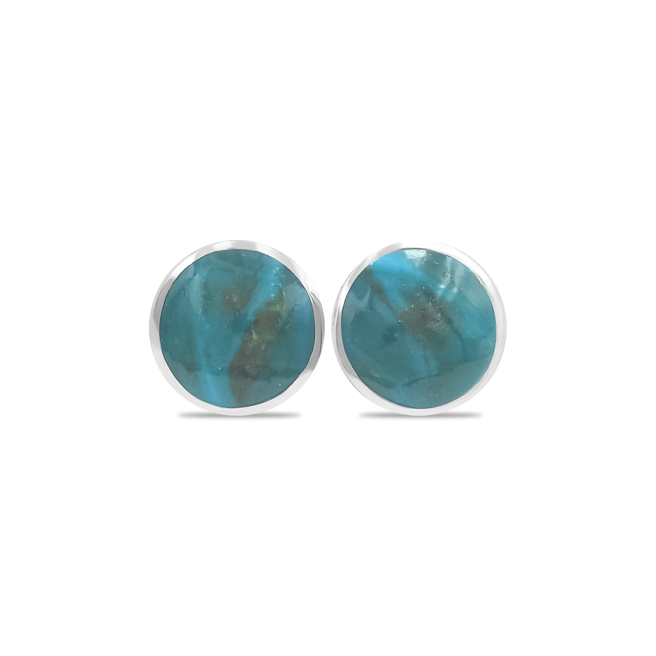 Starborn Gemstone Round 6mm Post Earrings in Sterling Silver