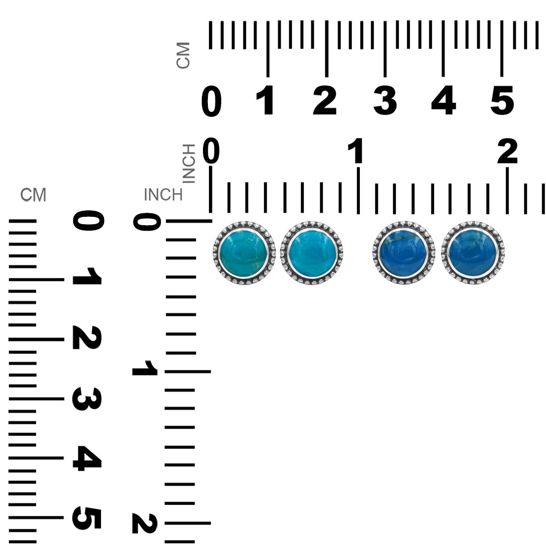 Starborn Balinese Silverwork with 8mm Gemstones and Sterling Silver Post Style Earrings