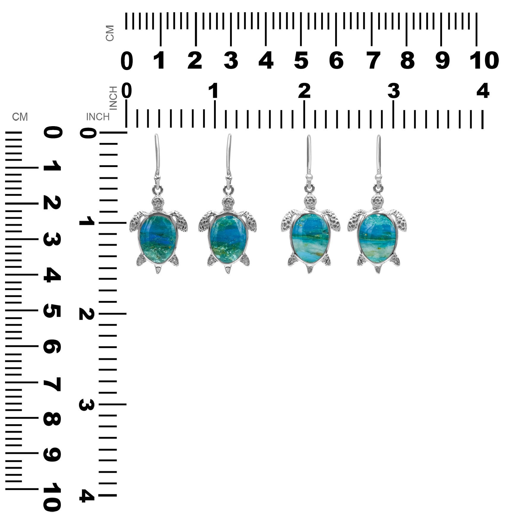 Starborn Turtle Earrings in Sterling Silver