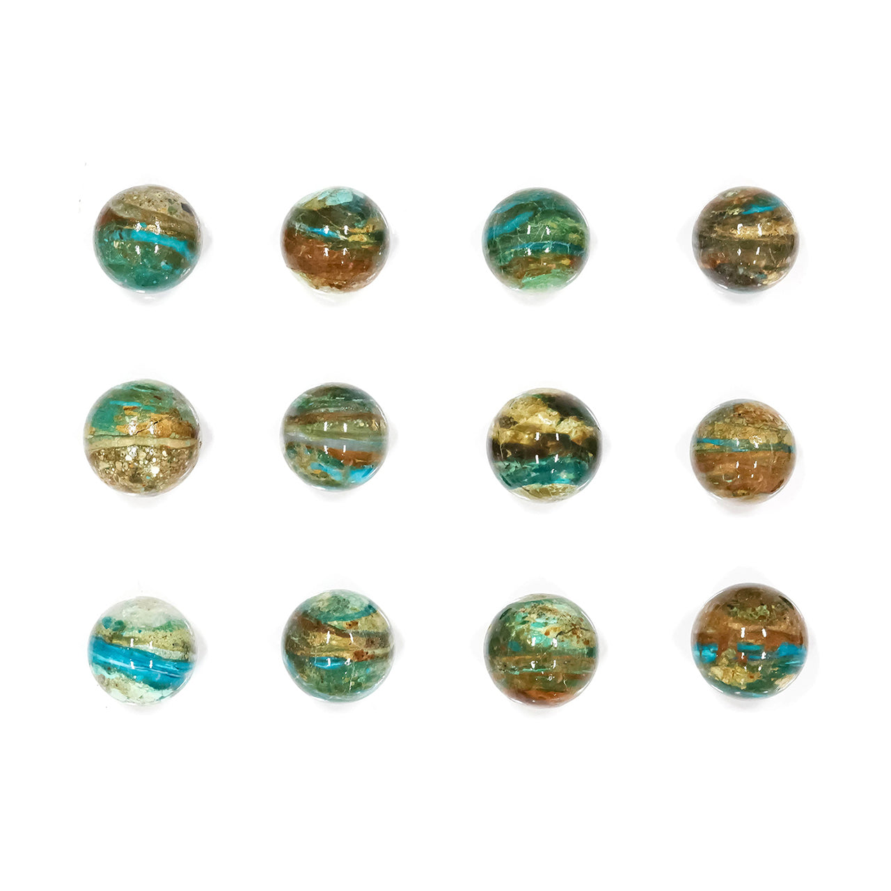Starborn Peruvian Blue Opal Sphere 500 Grams - 12 Pieces