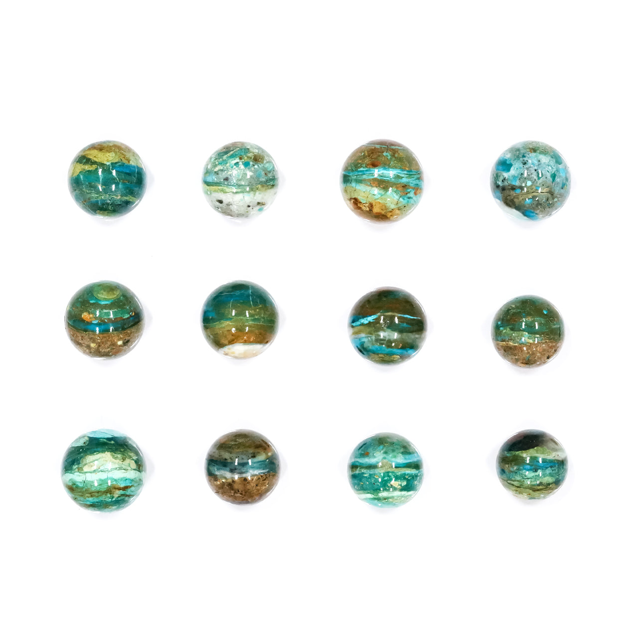 Starborn Peruvian Blue Opal Sphere 500 Grams - 12 Pieces