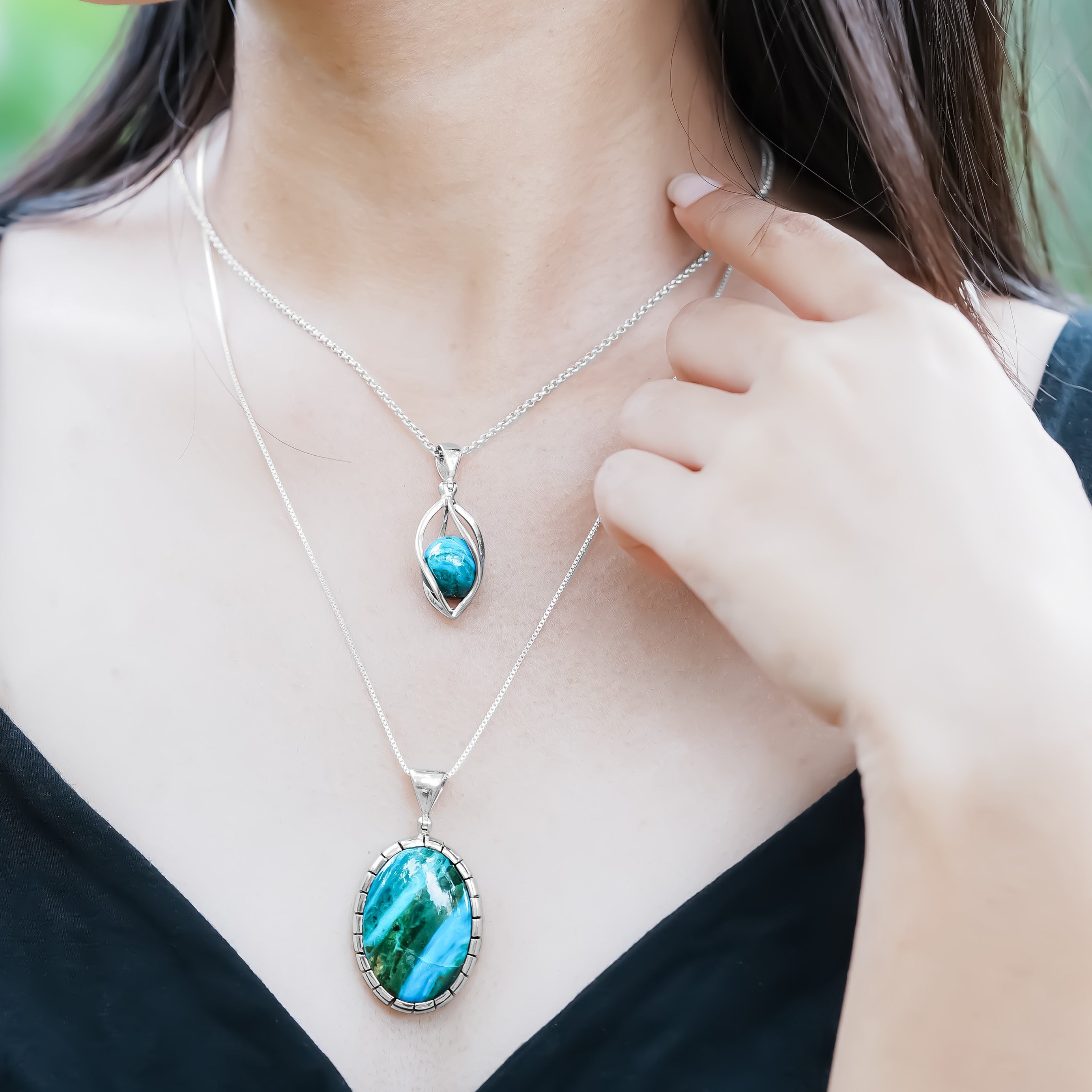 Starborn Gemstone New Style Pendant in Sterling Silver