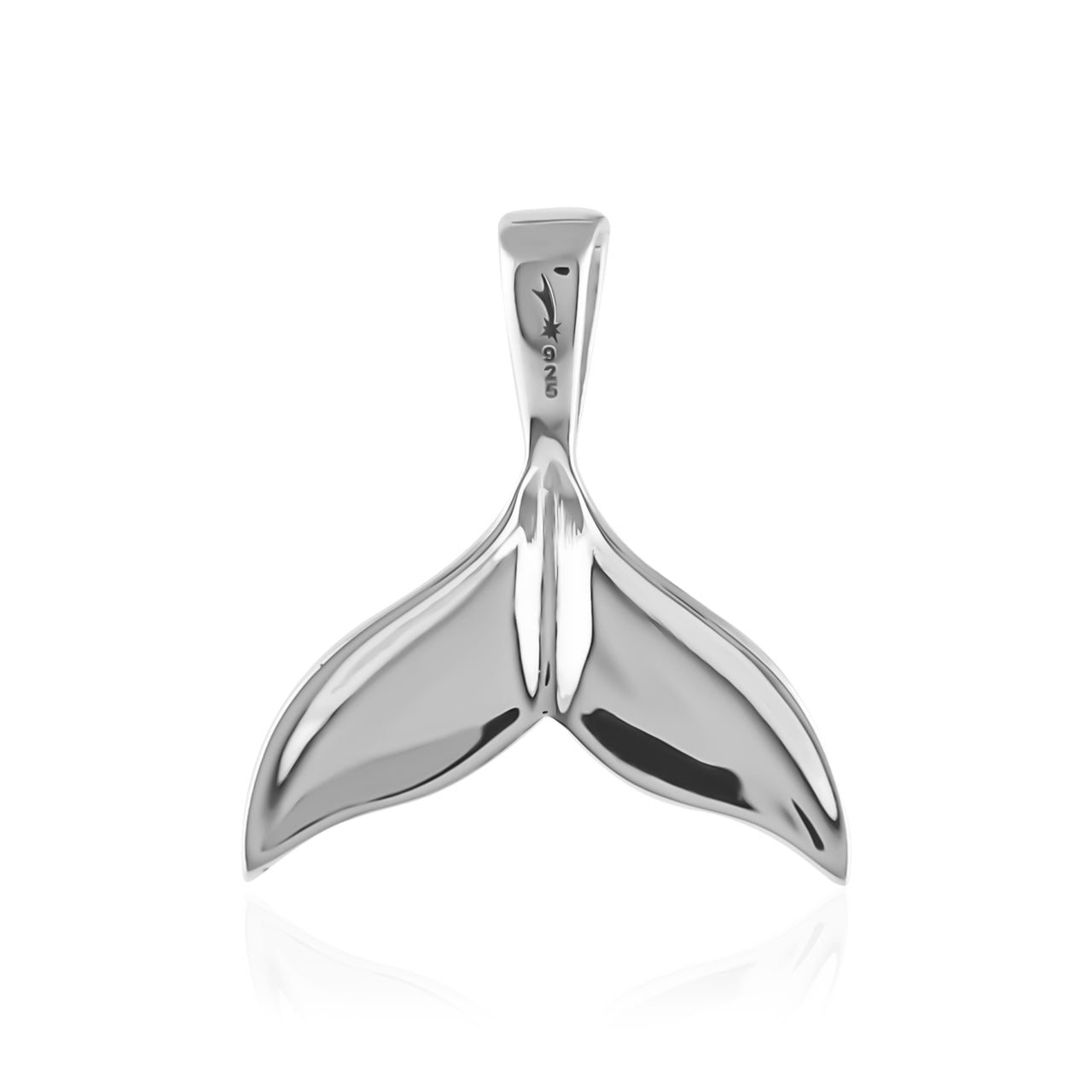 Starborn Peruvian Blue Opal Whale Tail Pendant in Sterling Silver