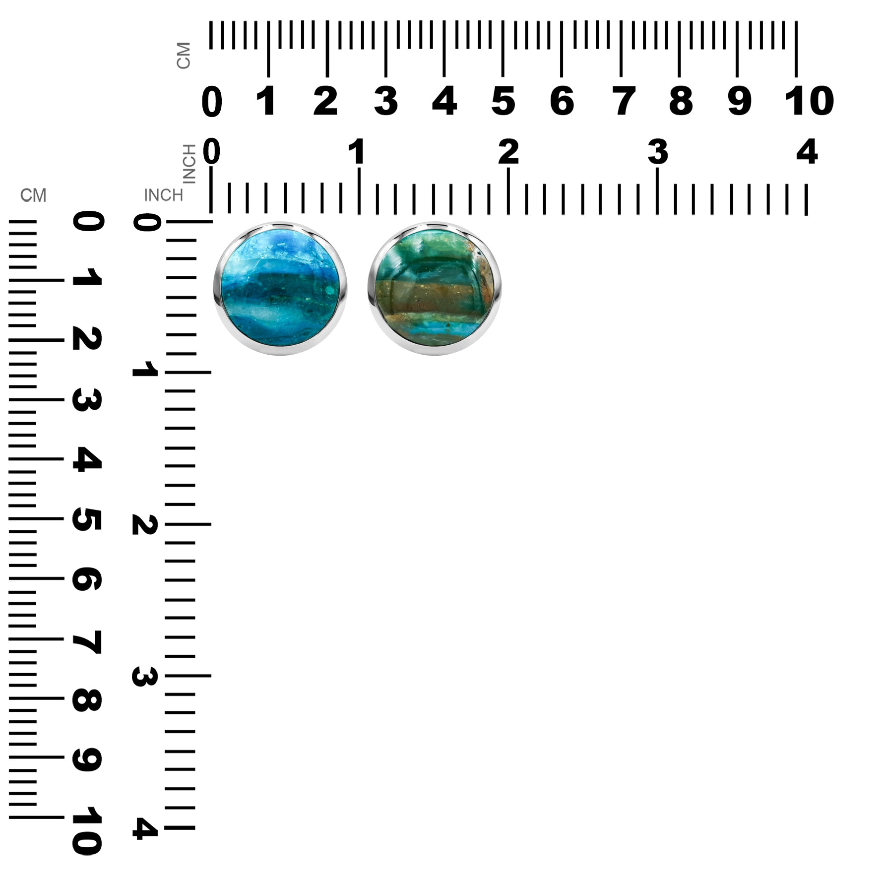 Starborn Peruvian Blue Opal Medallion Style Ring in Sterling Silver