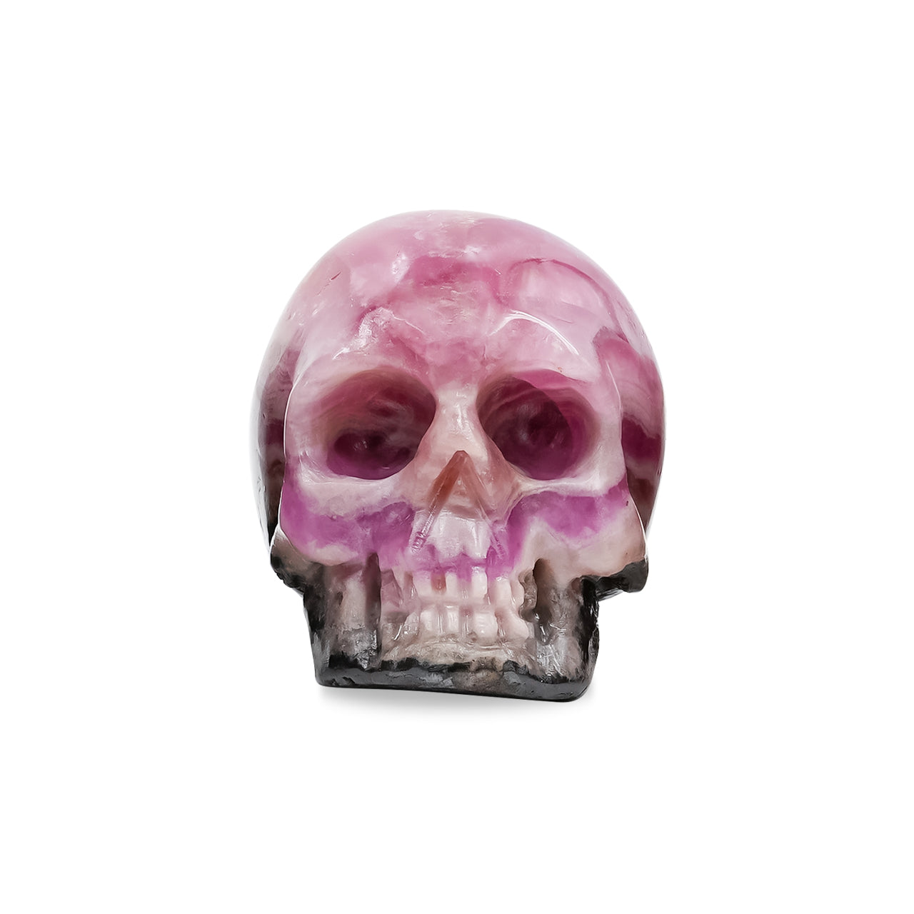 Carved Pink Cobalto Calcite Skull
