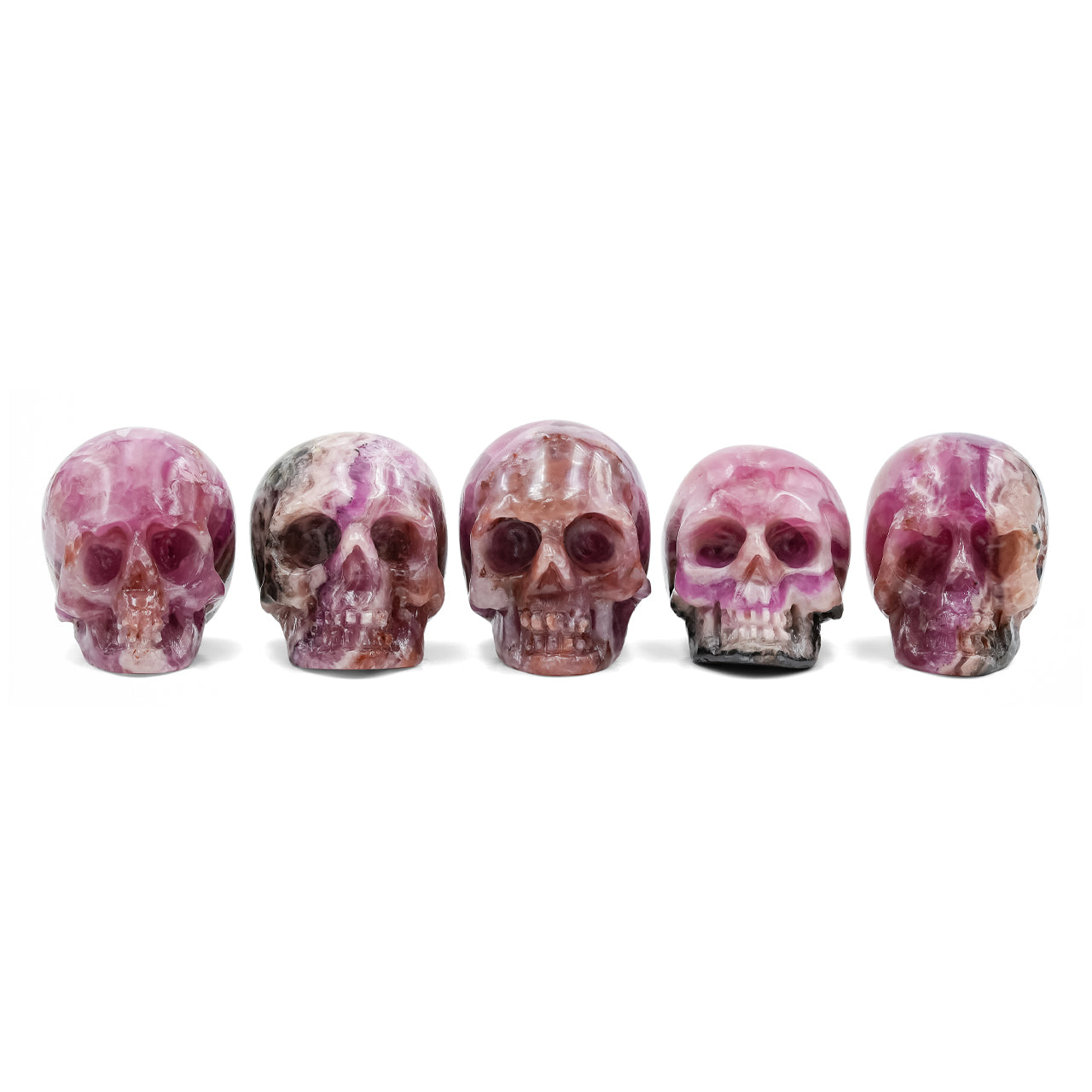 Carved Pink Cobalto Calcite Skull