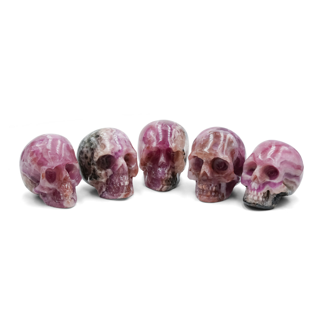 Carved Pink Cobalto Calcite Skull