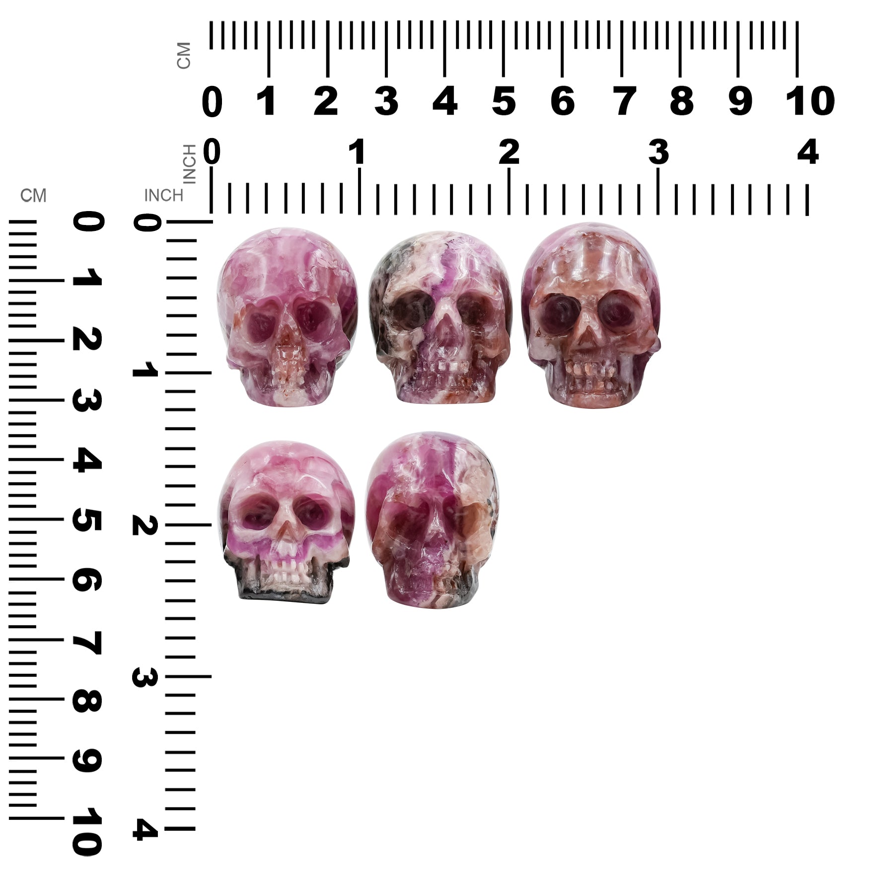 Carved Pink Cobalto Calcite Skull