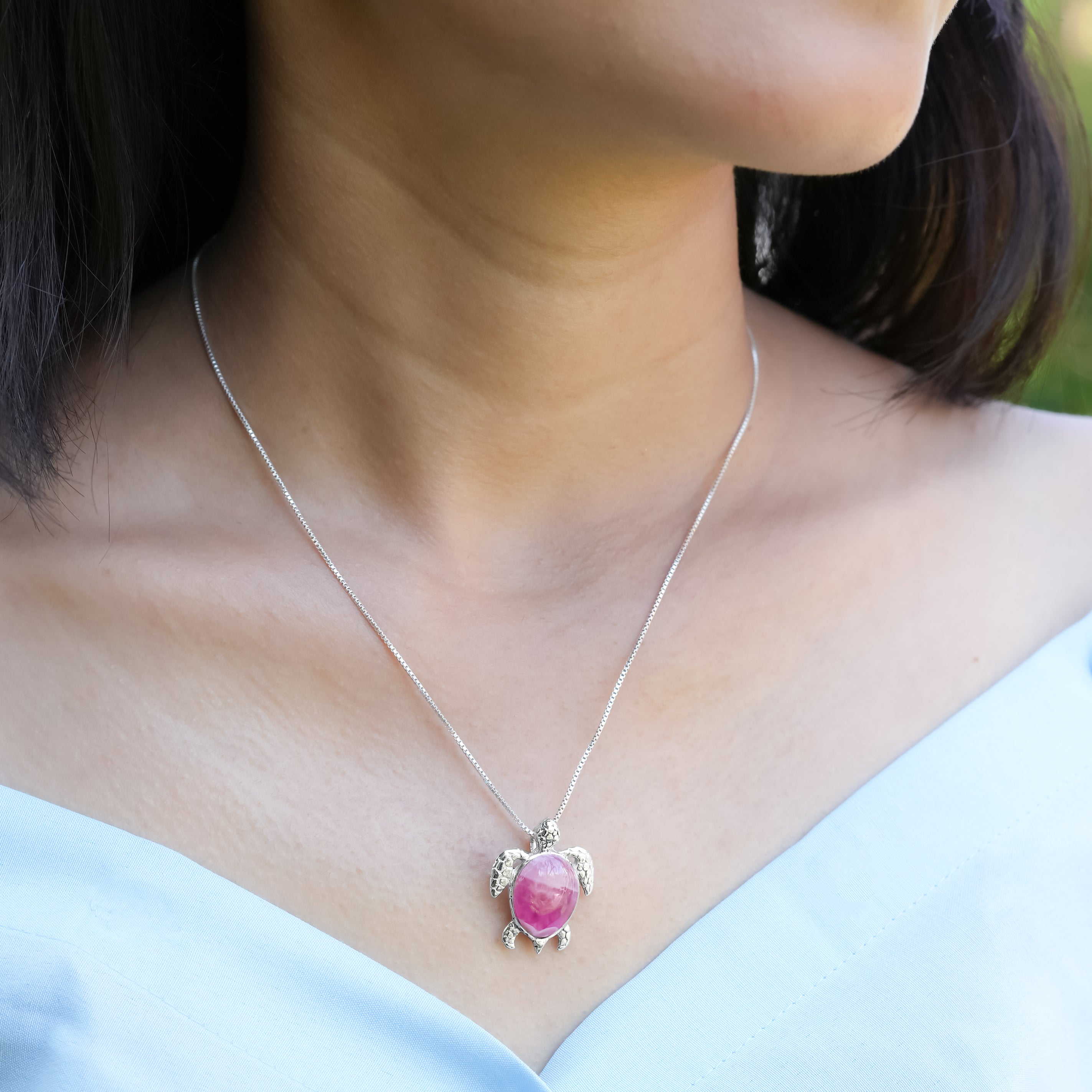 Starborn Sea Turtle Pendant in Fine Sterling Silver