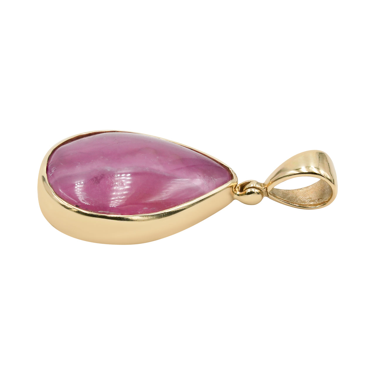 Starborn Pink Cobalto Calcite Pear Cabochon Pendant