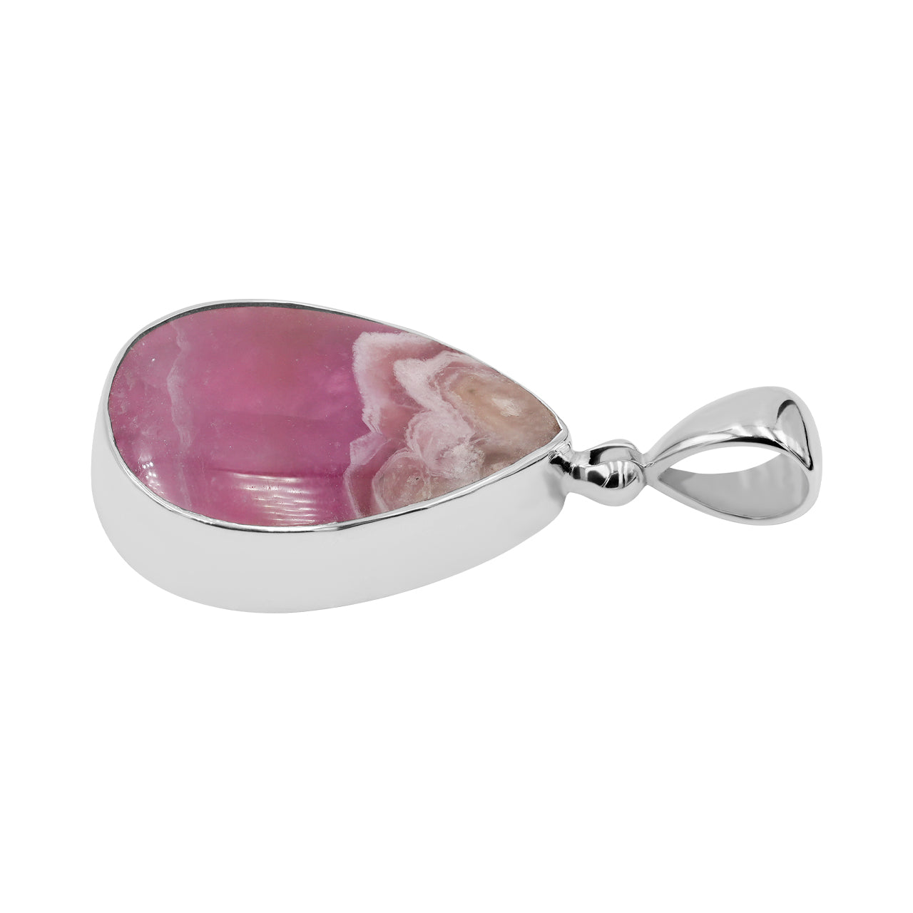Starborn Pink Cobalto Calcite Pear Cabochon Pendant