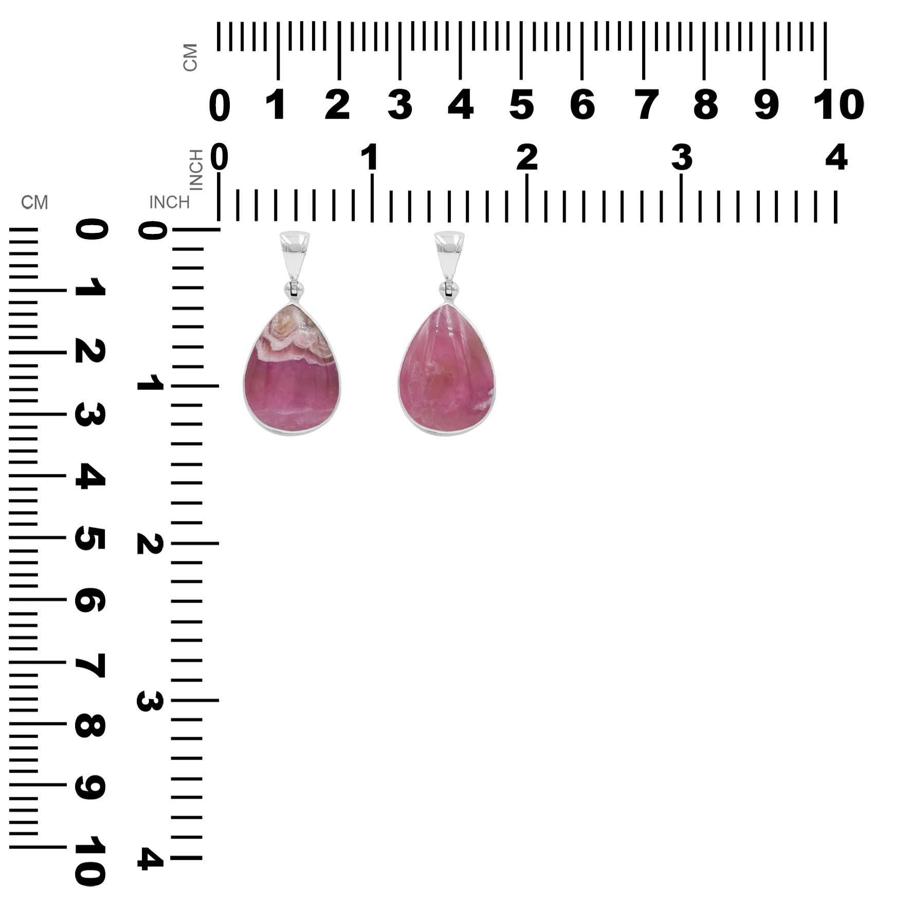Starborn Pink Cobalto Calcite Pear Cabochon Pendant