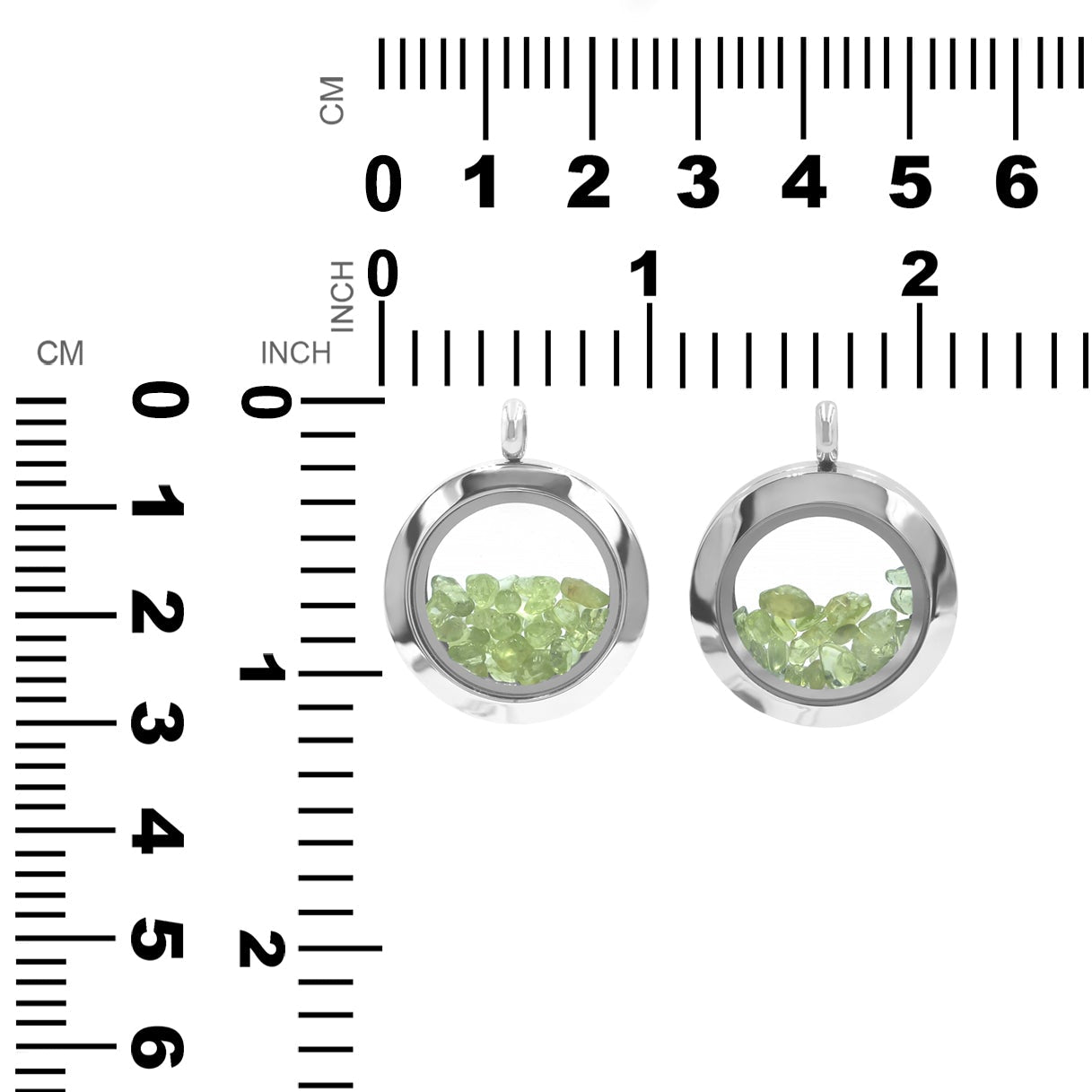 Starborn Gemstone Window Pendant Necklace in Stainless Steel