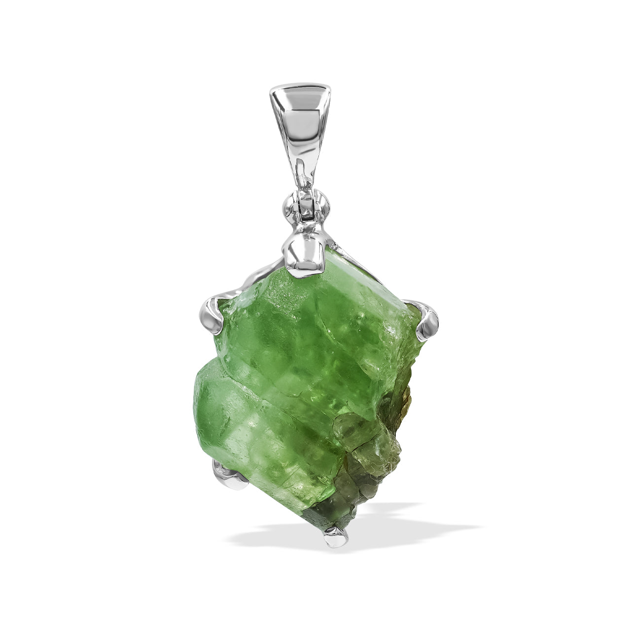 Colgante de cristal de peridoto Starborn en fina plata de ley