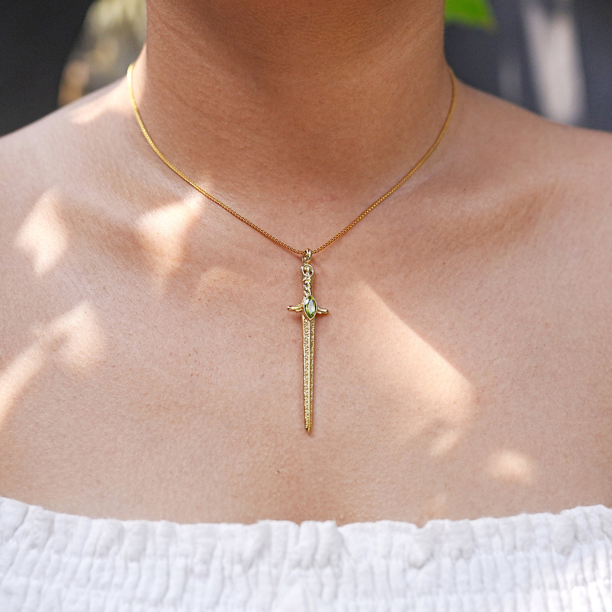 Starborn Peridot Sword Pendant