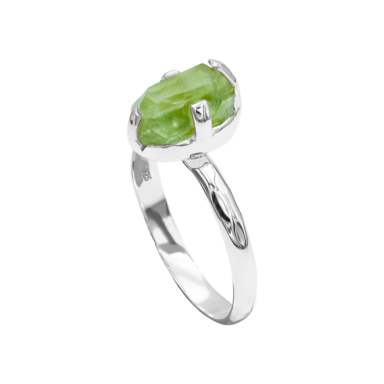 Starborn Sterling-Silberring mit Peridot-Kristallen